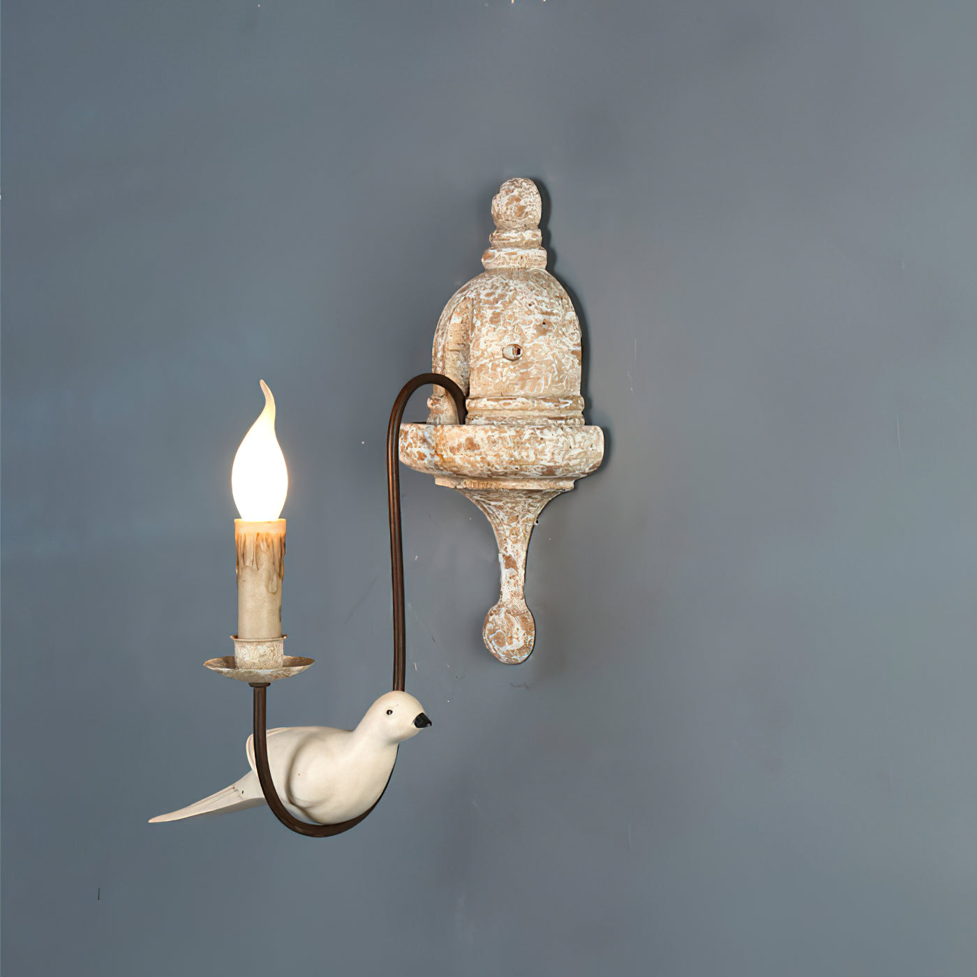 Syraean Vintage Retro Vogel Holz Wandleuchte-Letslighting
