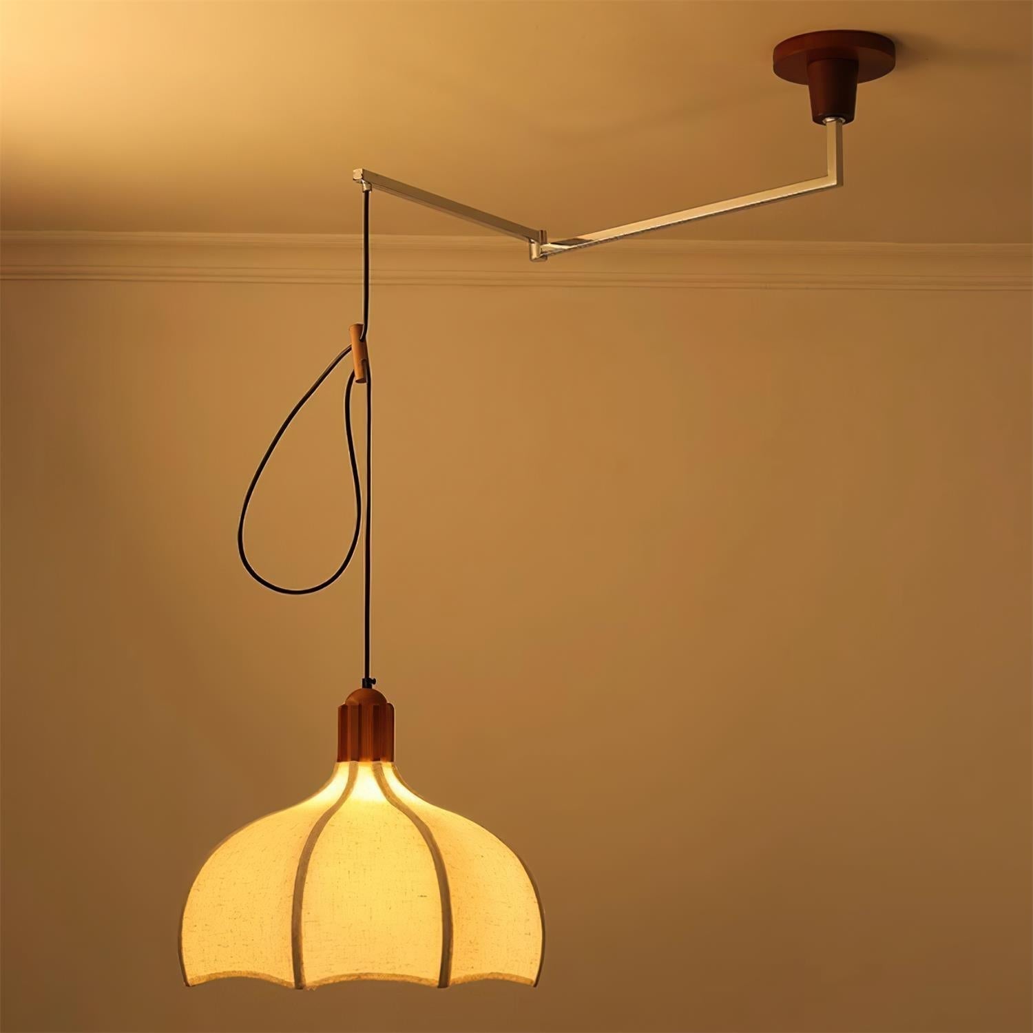 Eldin Pendelleuchte Verstellbarer Stoffschirm Metall-Letslighting