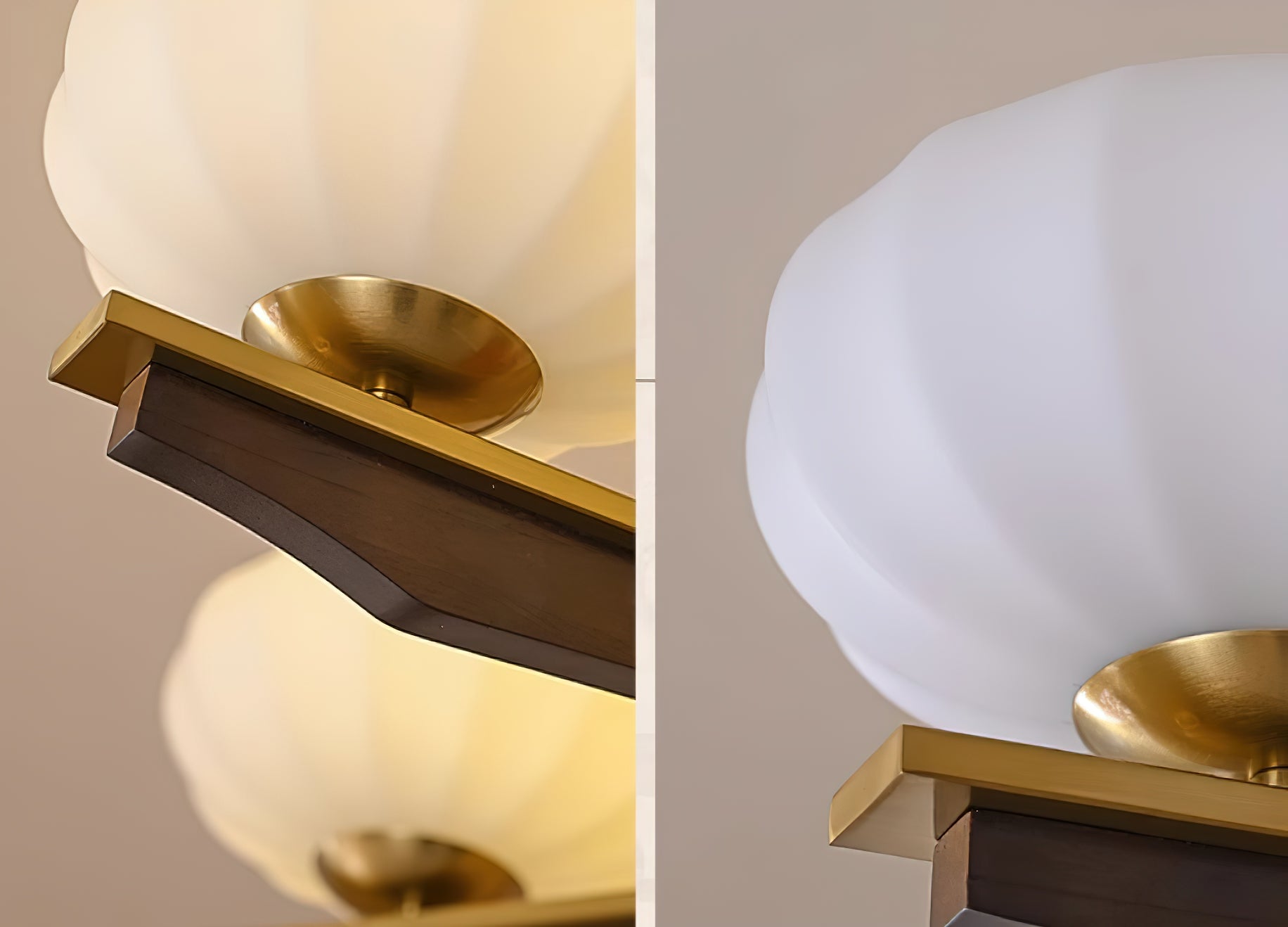 Riley Moderner Kronleuchter aus Holz und Glas-Letslighting