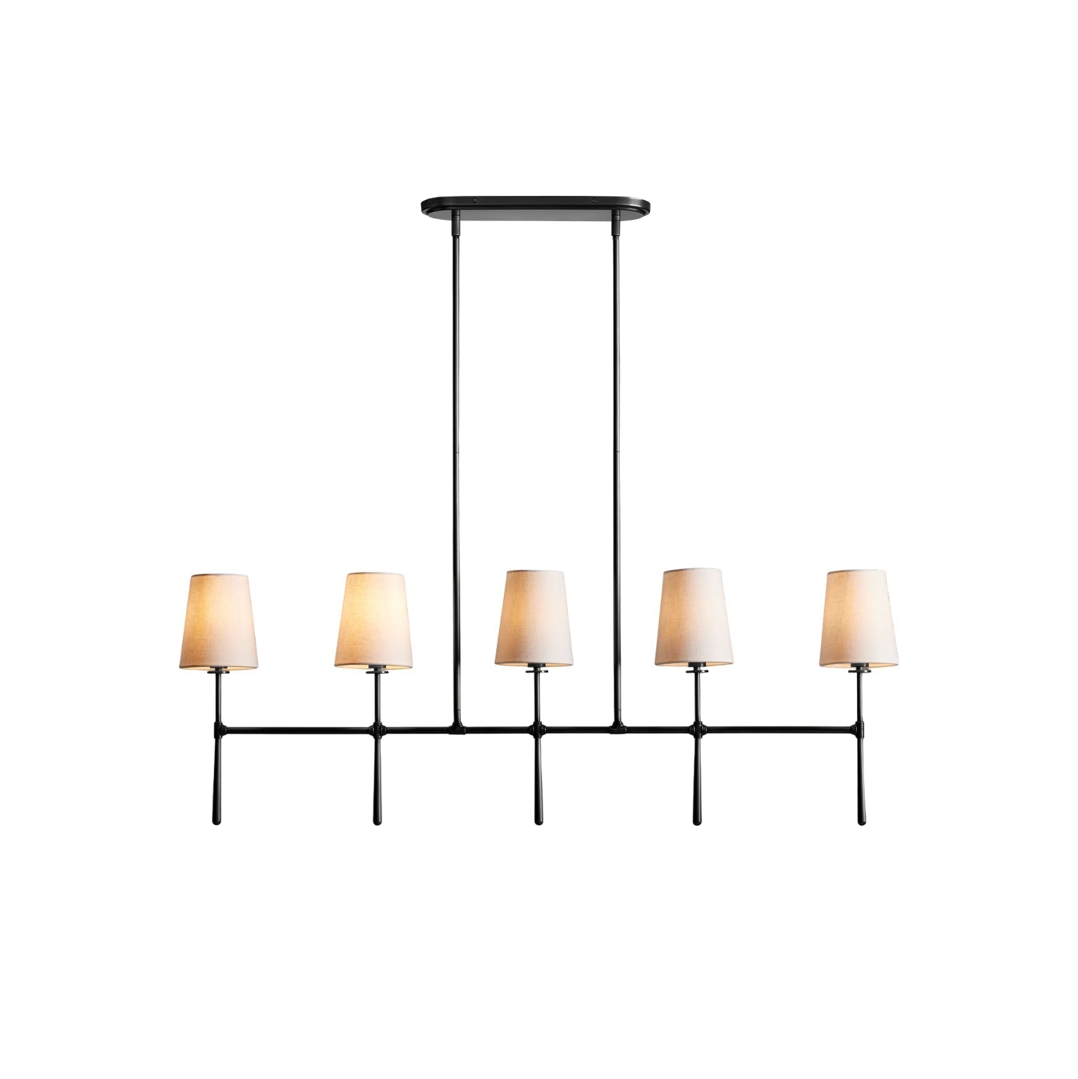 Eurvinen Stoff Vintage Linear Kronleuchter-Letslighting