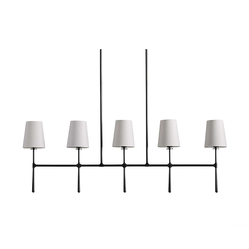 Eurvinen Stoff Vintage Linear Kronleuchter-Letslighting