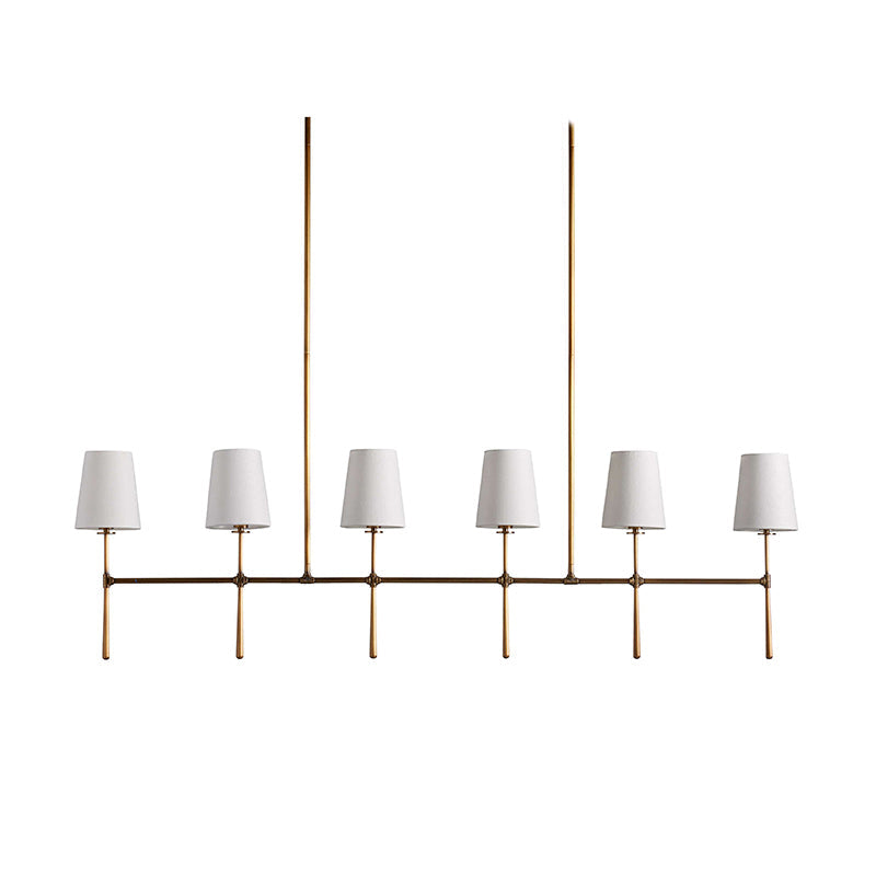 Eurvinen Stoff Vintage Linear Kronleuchter-Letslighting