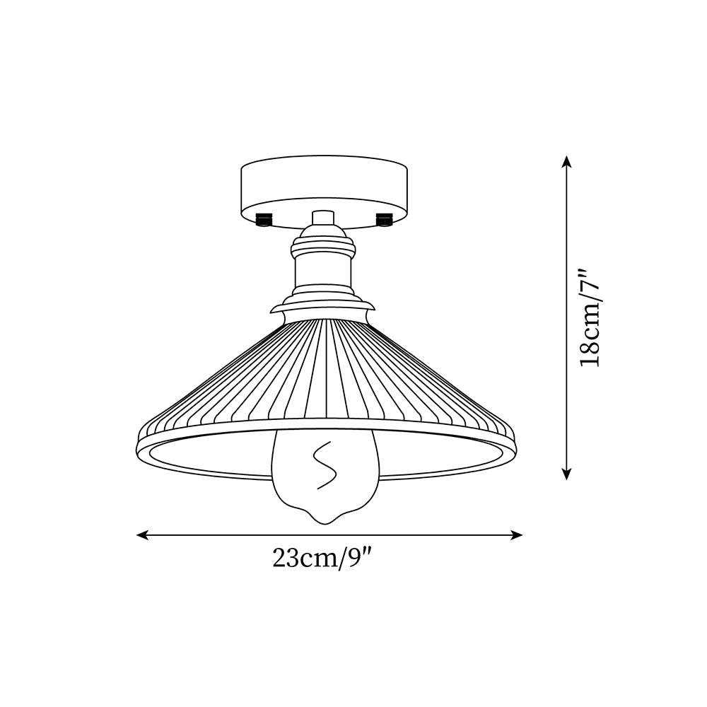 Belmont Vintage Messing & Keramik Deckenleuchte-Letslighting