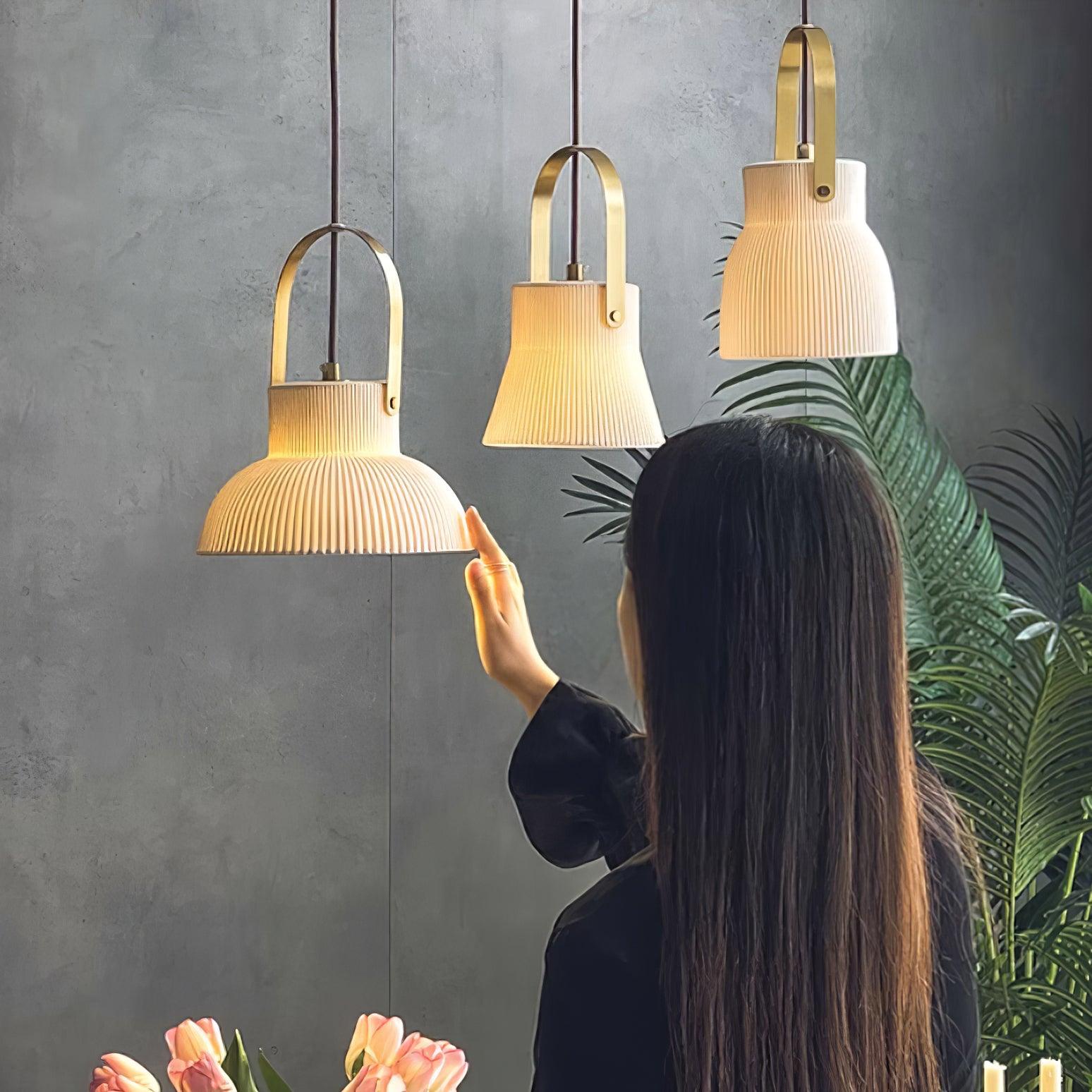 York Keramik-Messing-Pendelleuchte-Letslighting