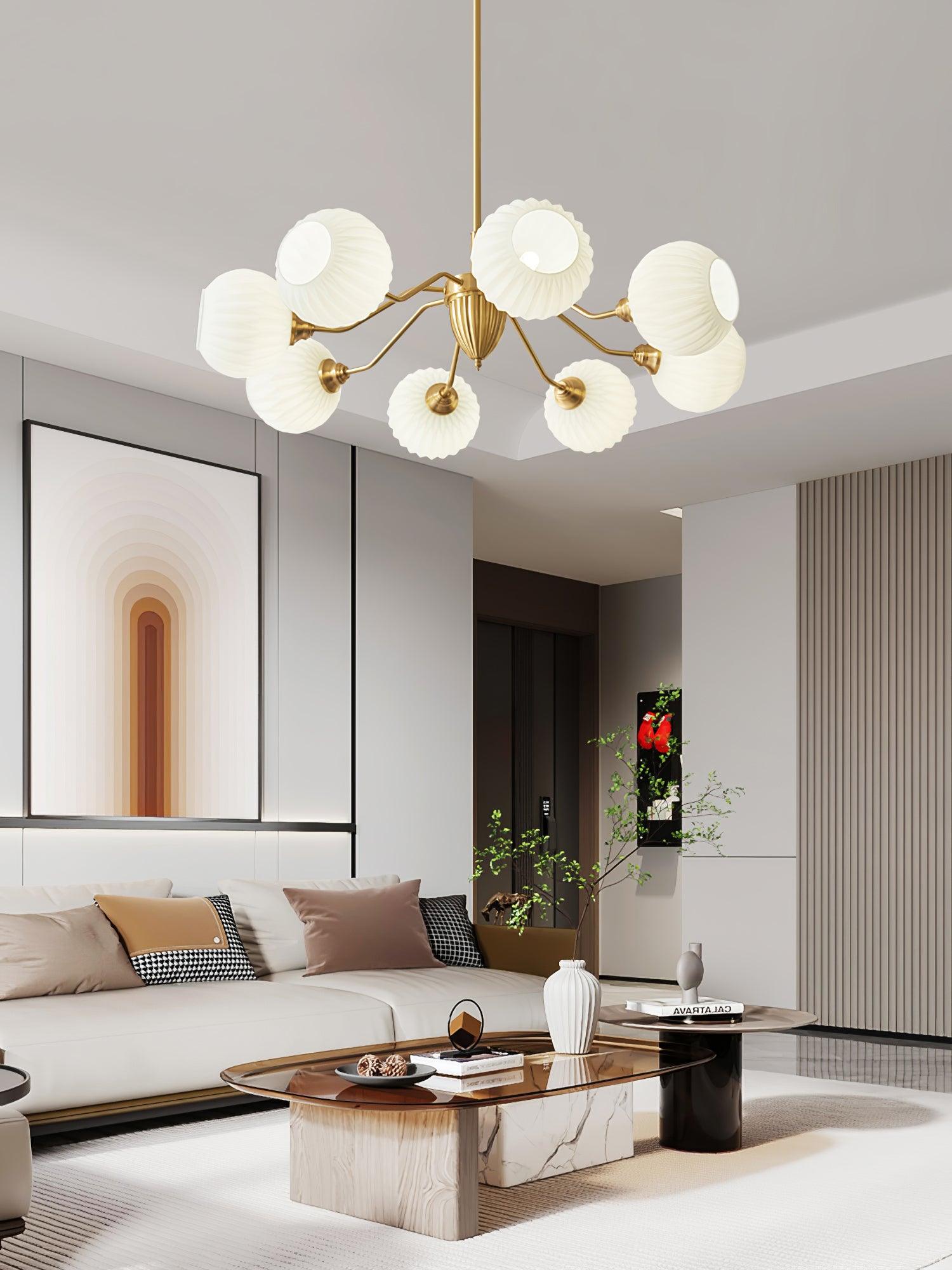 Zanora Vintage Kronleuchter aus Messing-Letslighting