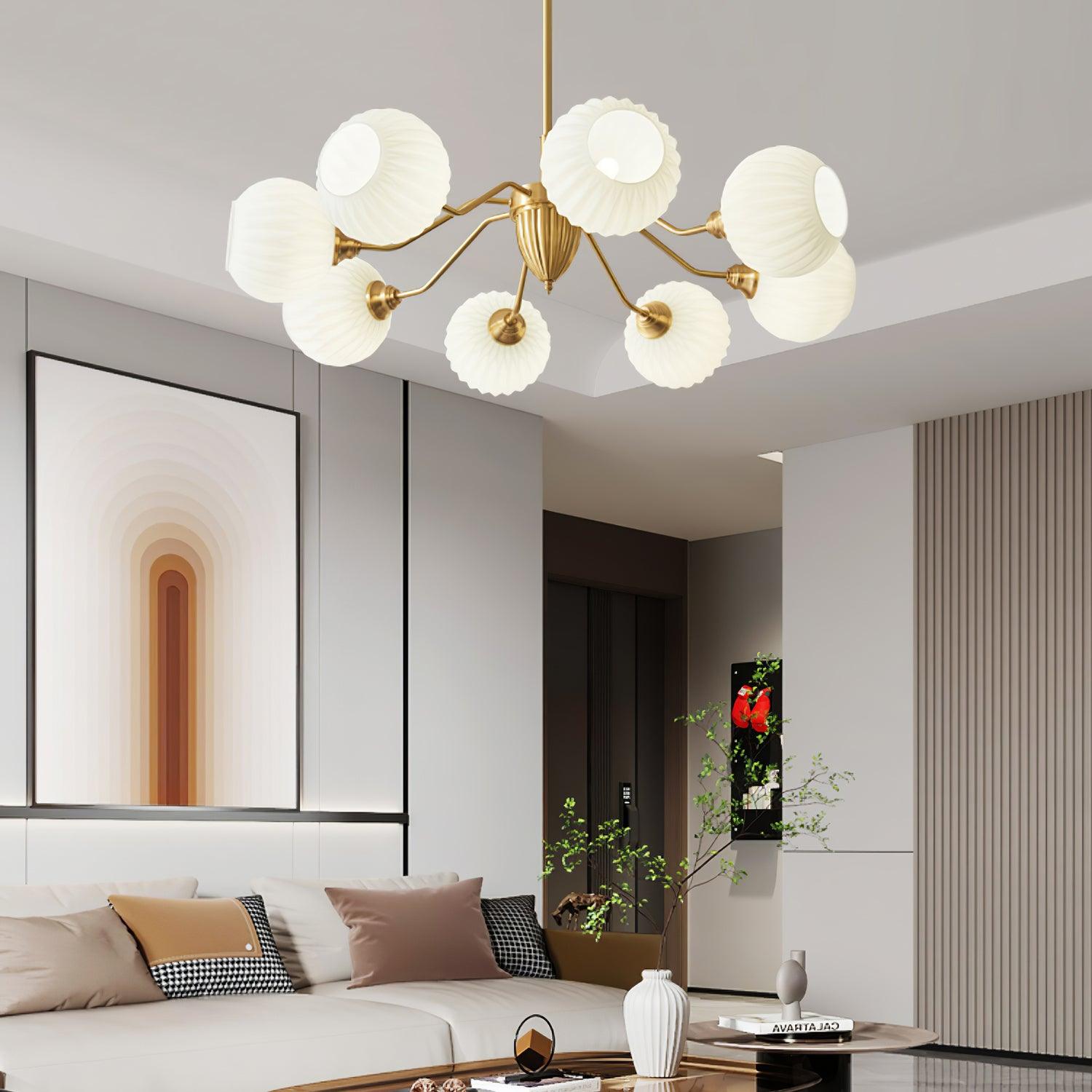 Zanora Vintage Kronleuchter aus Messing-Letslighting