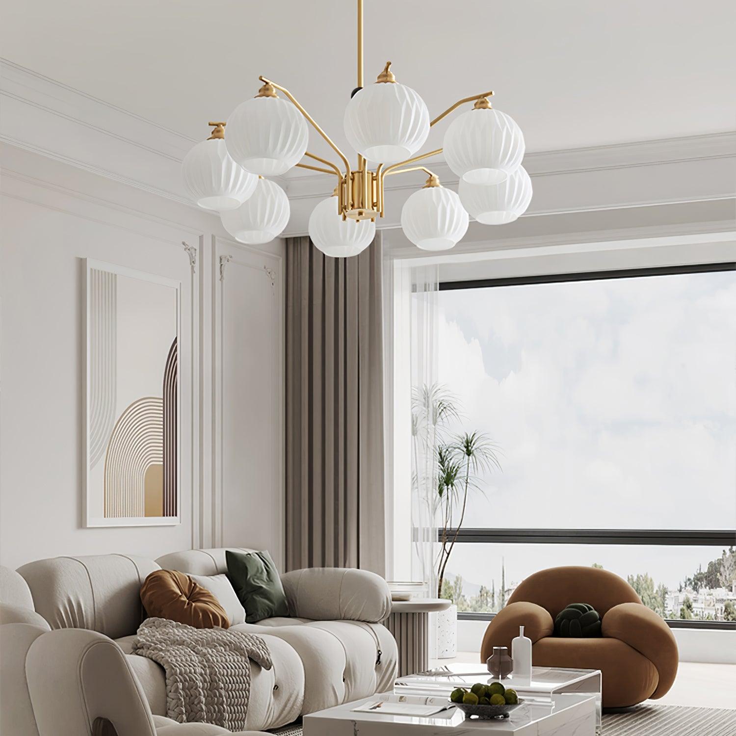 Nytheos Luxuriöser Kronleuchter aus Messing-Letslighting