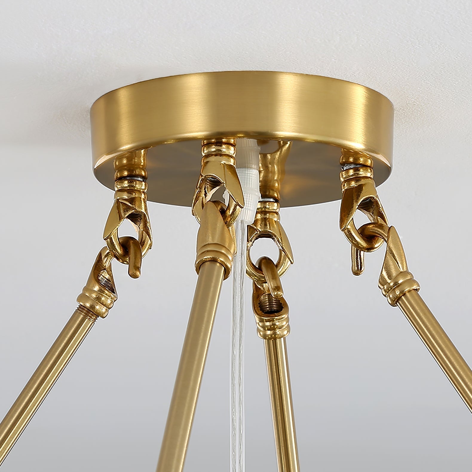 Lustra Deckenleuchte Gerilltes Muschelglas Gold-Letslighting