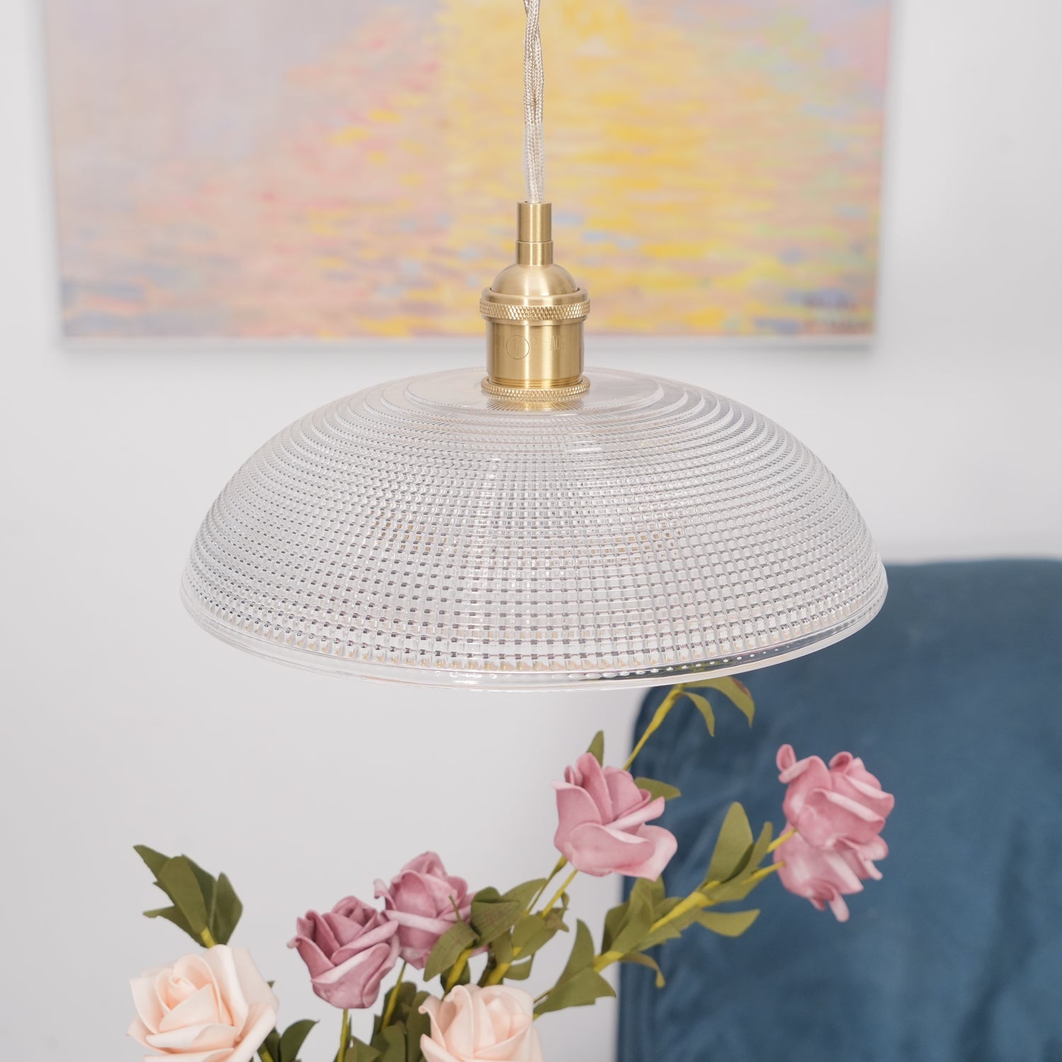 Ribbed Spiral Pendant Light - Blowlighting