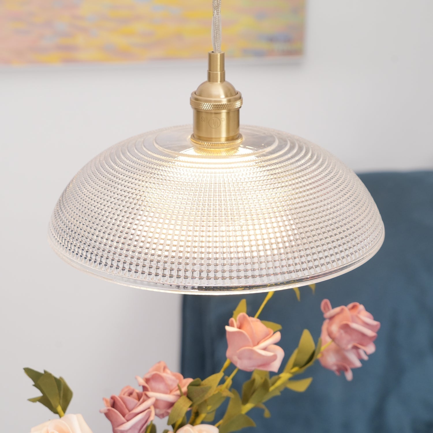 Ribbed Spiral Pendant Light - Blowlighting