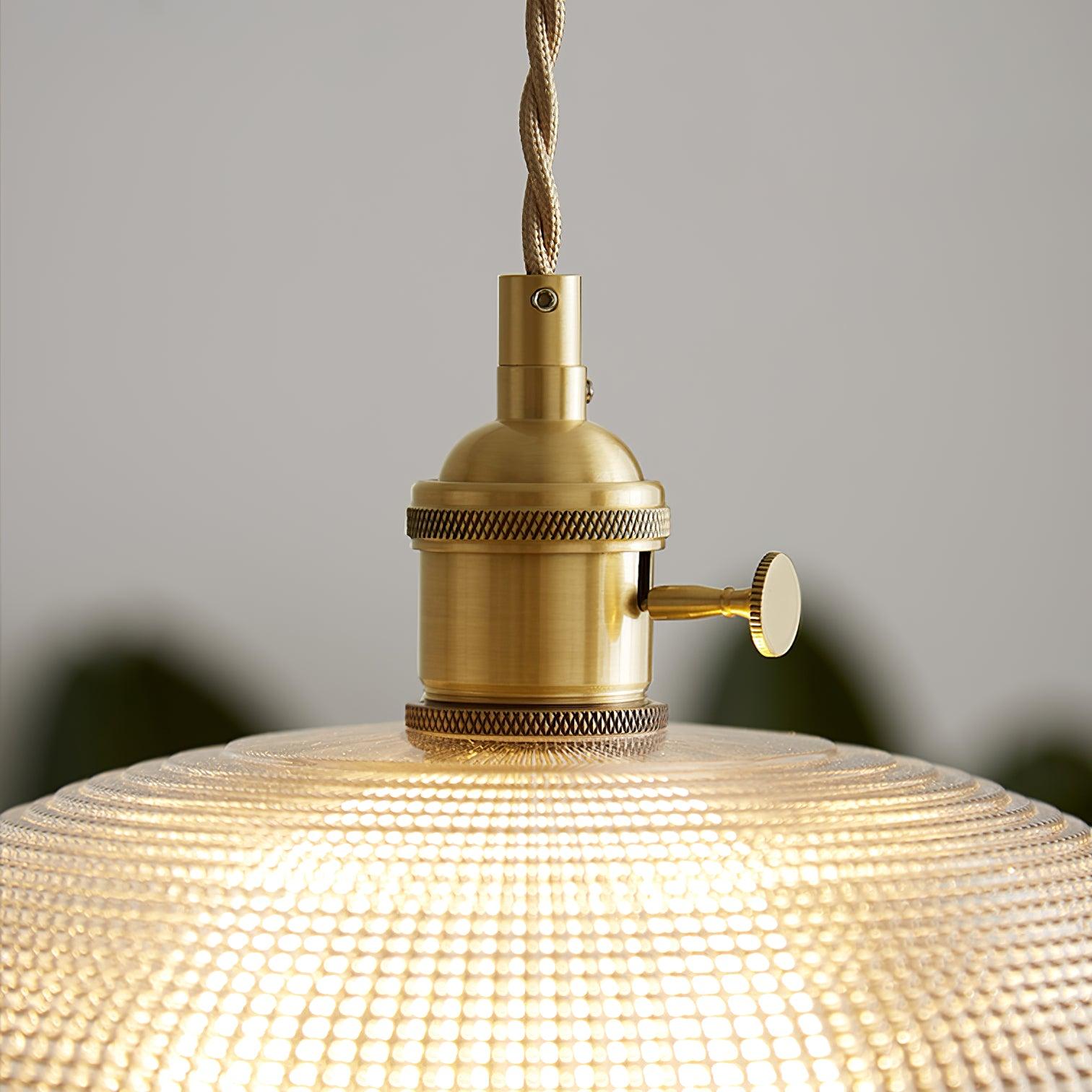 Ribbed Spiral Pendant Light - Blowlighting