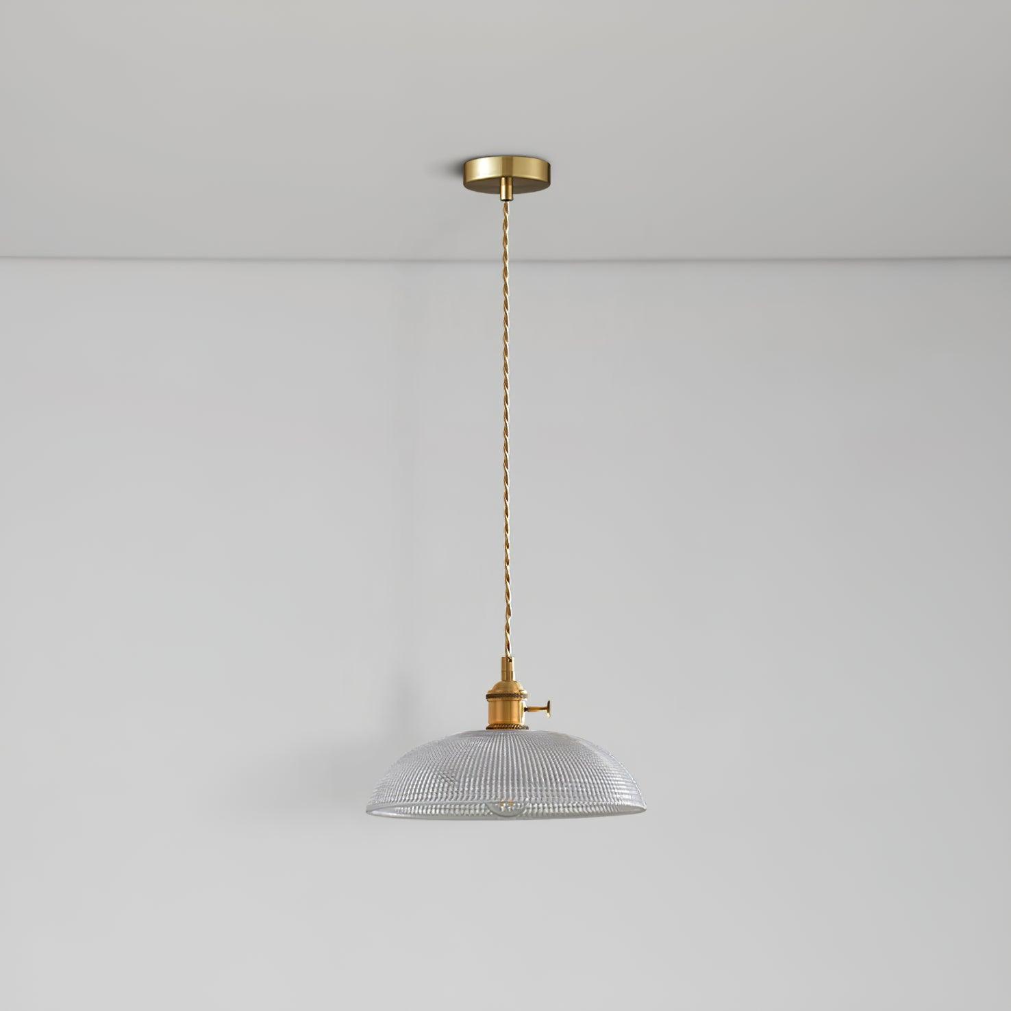 Ribbed Spiral Pendant Light - Blowlighting