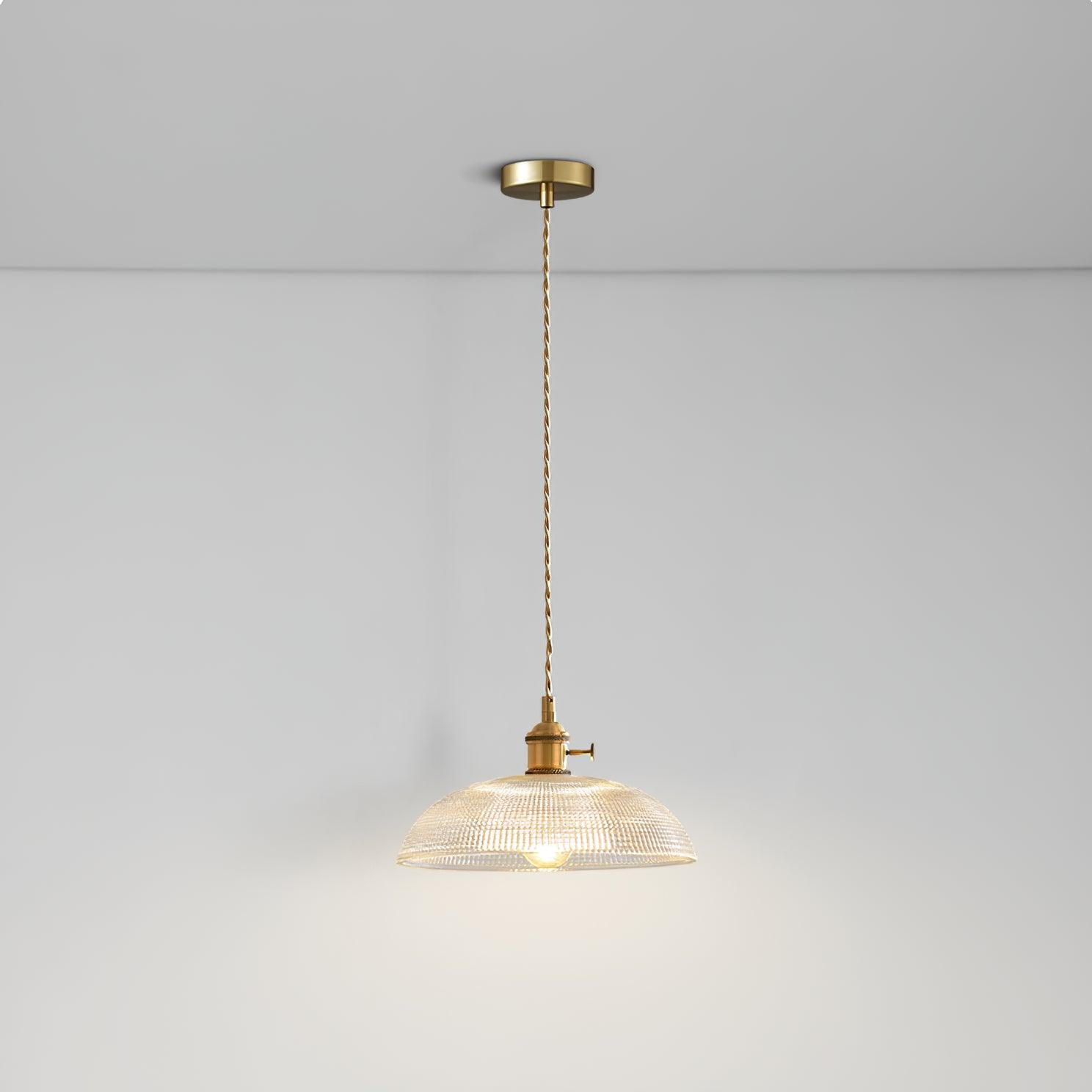 Ribbed Spiral Pendant Light - Blowlighting