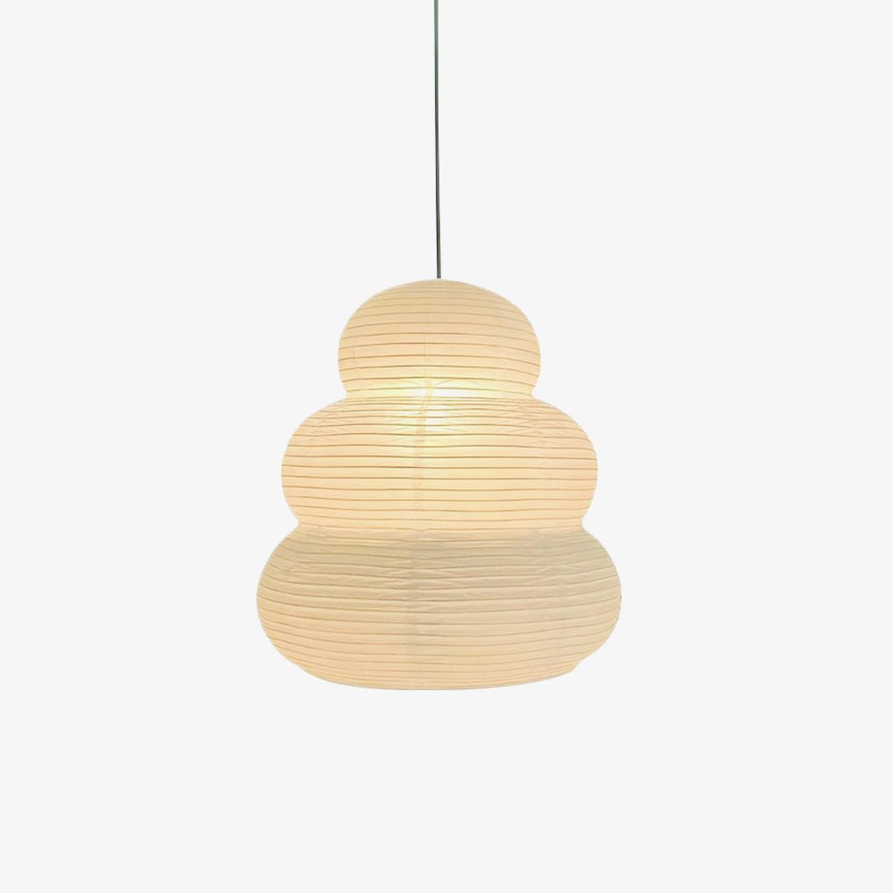 Solara Pendant Lamp Washi Paper Tiered Lantern Japanese Living Room - Letslighting