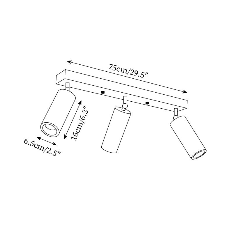 Navine 3-Light Adjustable Ceiling Spotlight - Letslighting