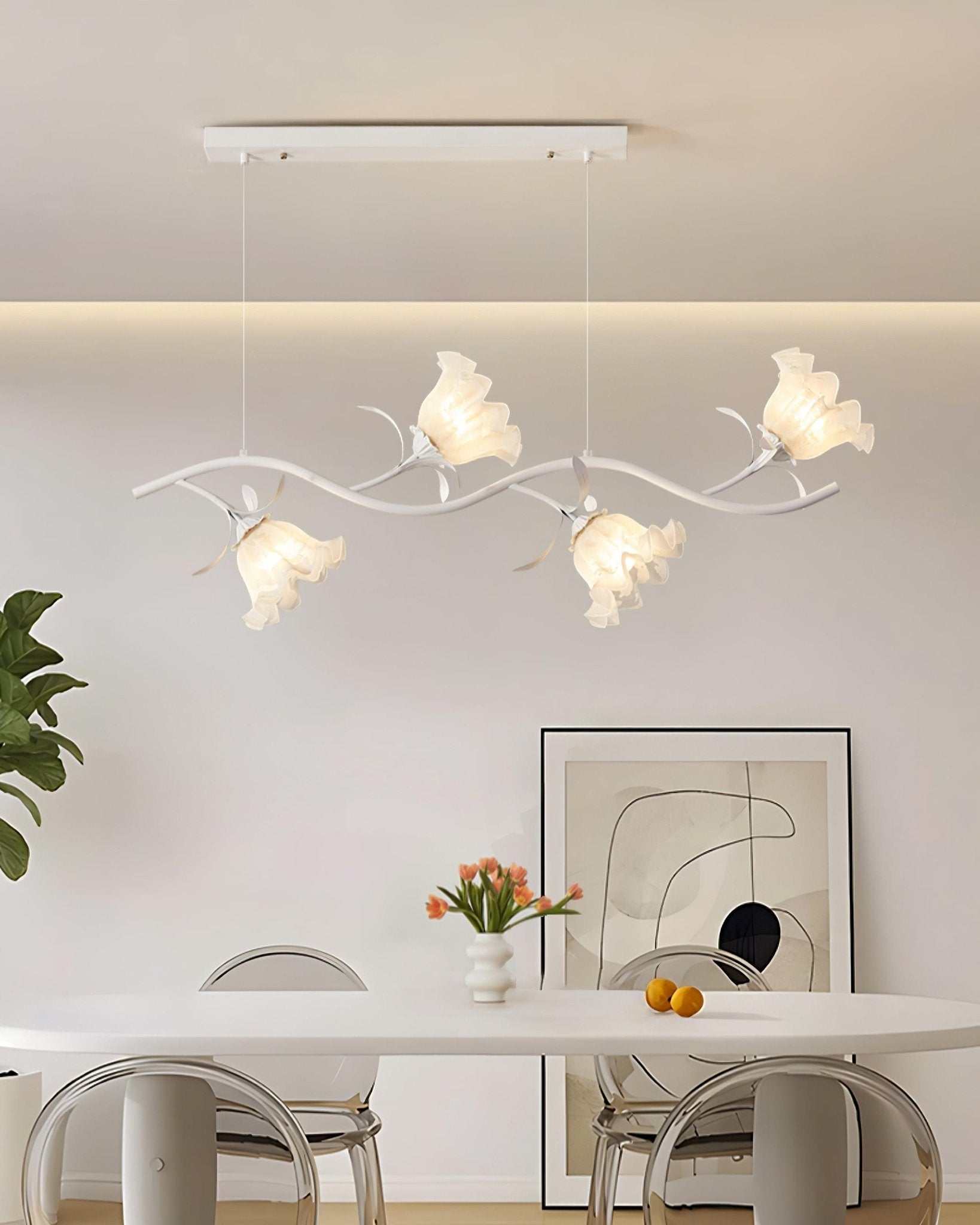 Lustra Eleganter Kronleuchter Blumen-Glas-Letslighting