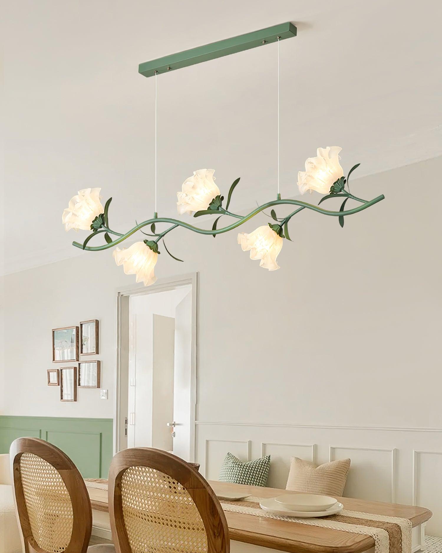 Lustra Eleganter Kronleuchter Blumen-Glas-Letslighting