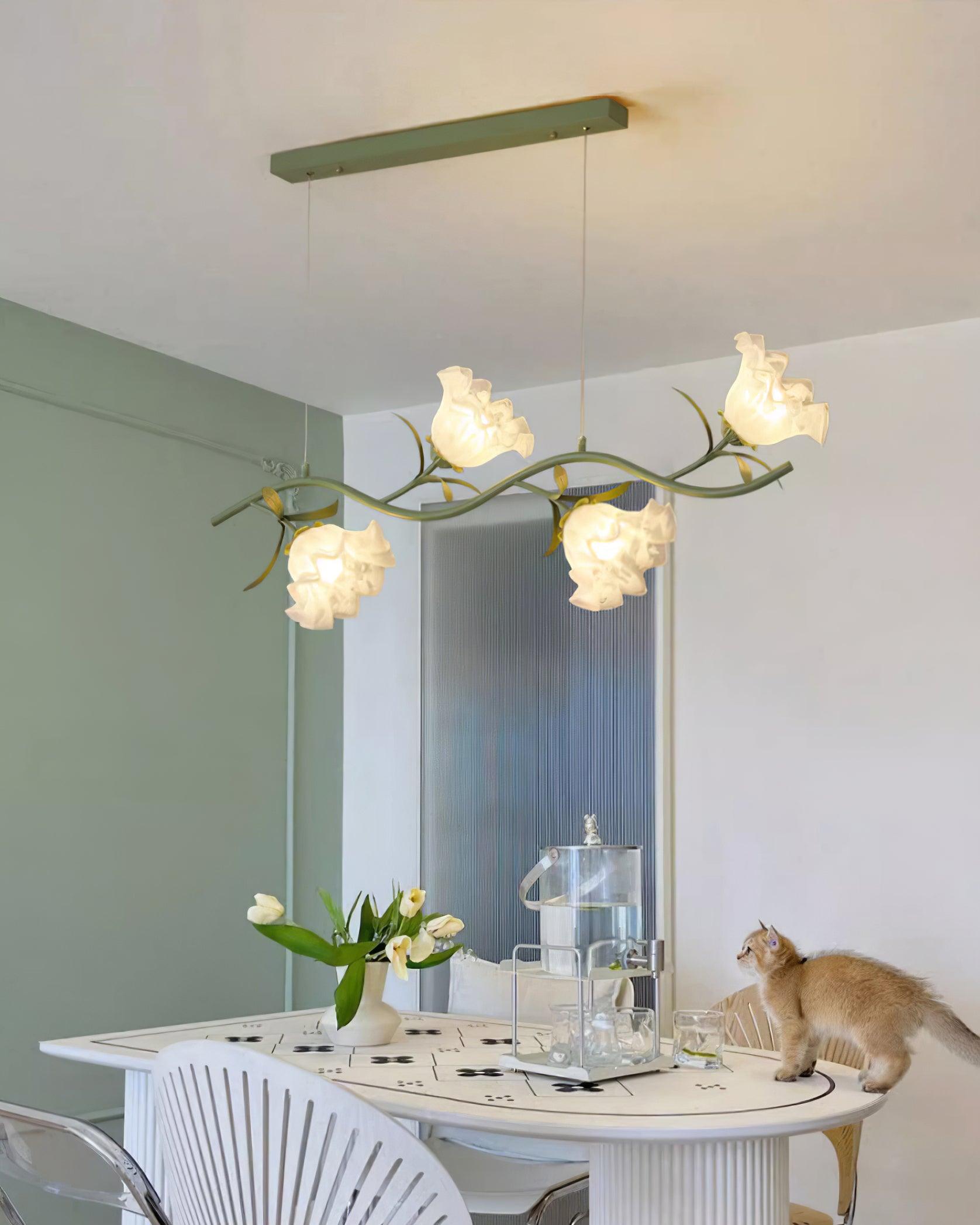 Lustra Eleganter Kronleuchter Blumen-Glas-Letslighting