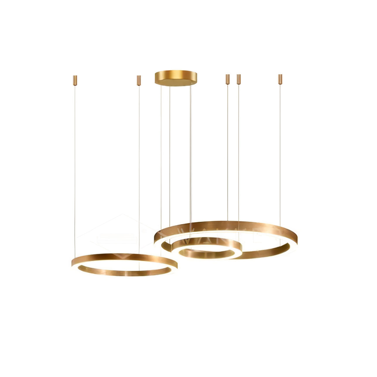 Lustra Pendelleuchte LED Ring Gold Modern 3 Ring-Letslighting