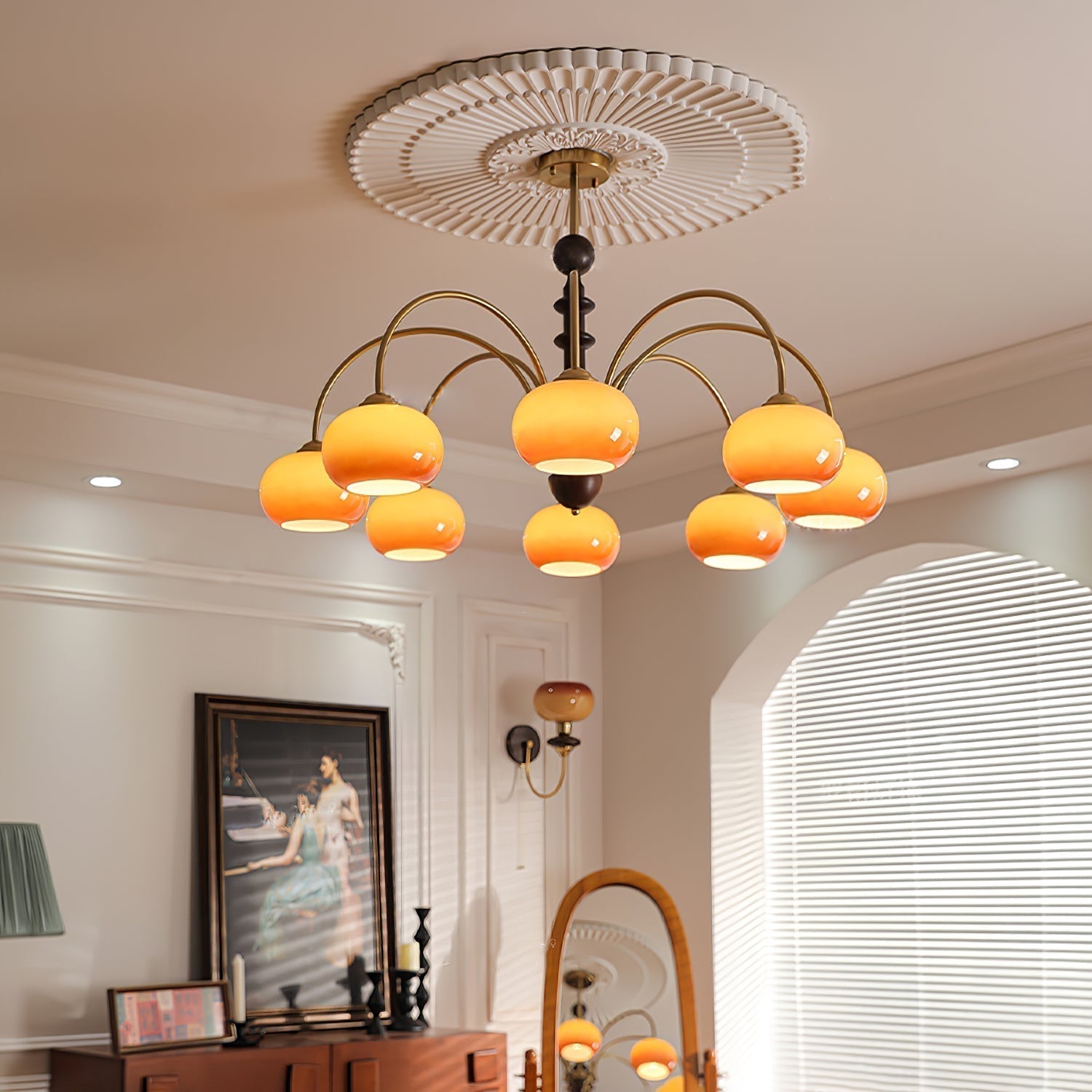 Ripe Persimmon Chandelier - Blowlighting