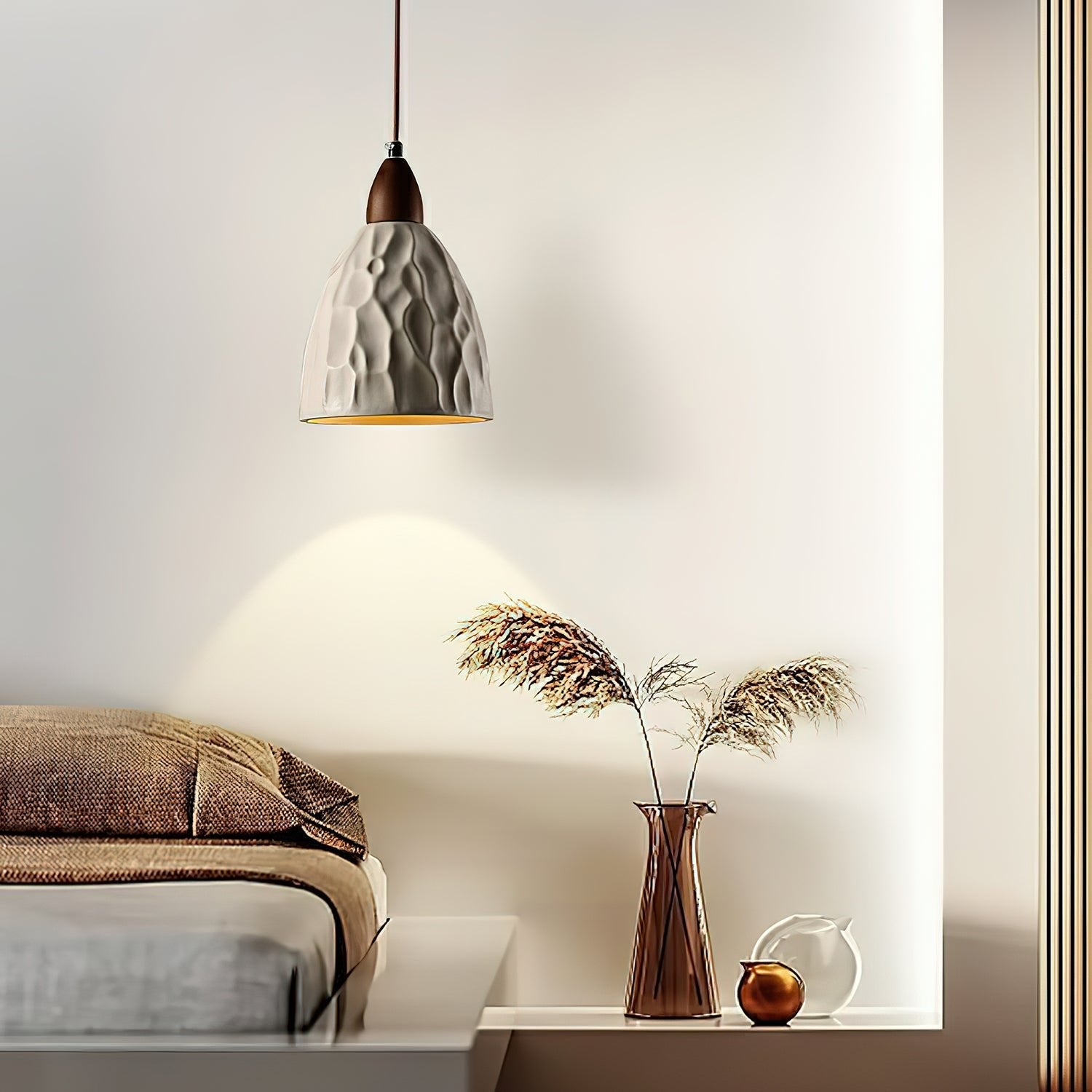 Osilora Premium Nordisch Kunst Ripple Holz Pendelleuchte-Letslighting
