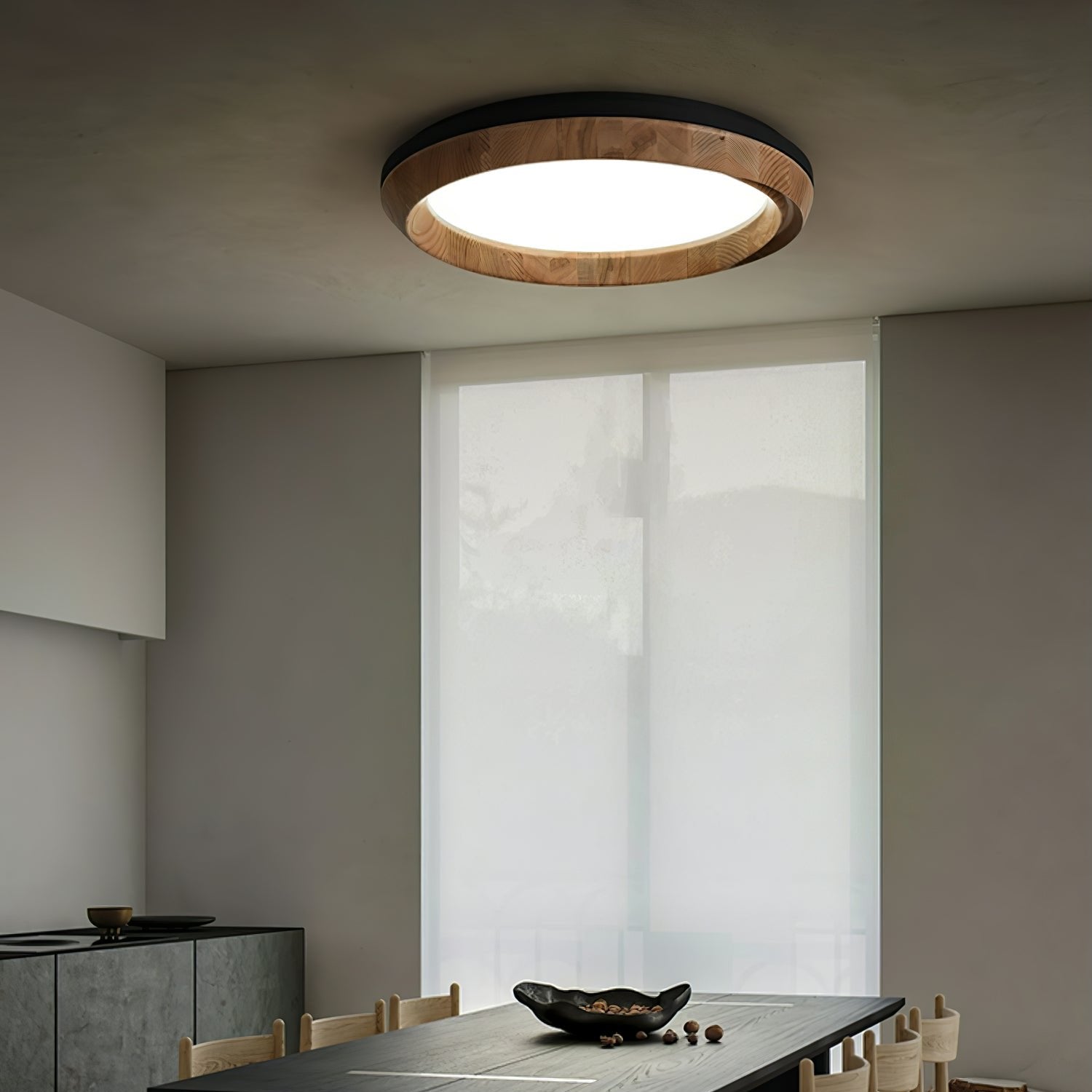 Aurdoreth Modern Minimalistisch Ripple Holz Deckenleuchte-Letslighting