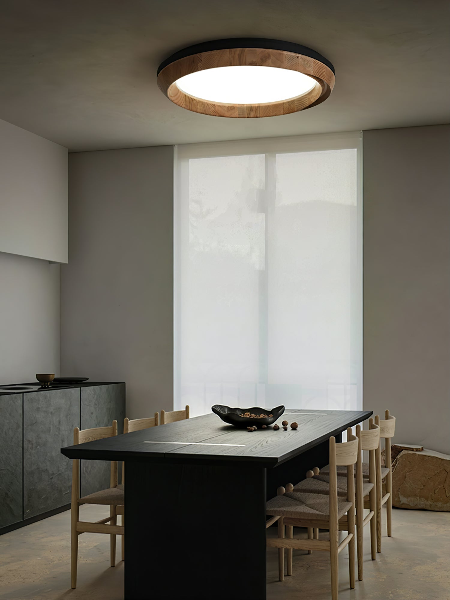 Aurdoreth Modern Minimalistisch Ripple Holz Deckenleuchte-Letslighting
