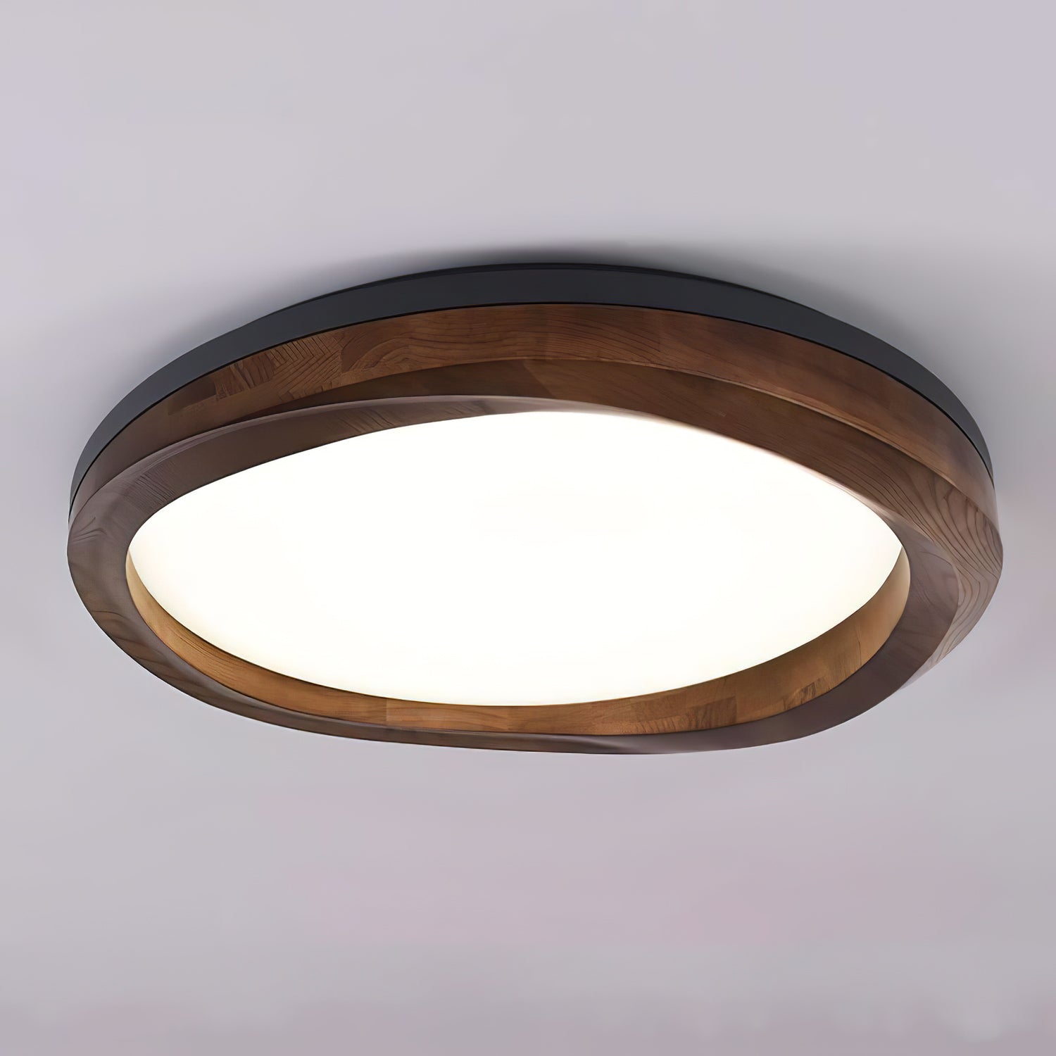 Aurdoreth Modern Minimalistisch Ripple Holz Deckenleuchte-Letslighting