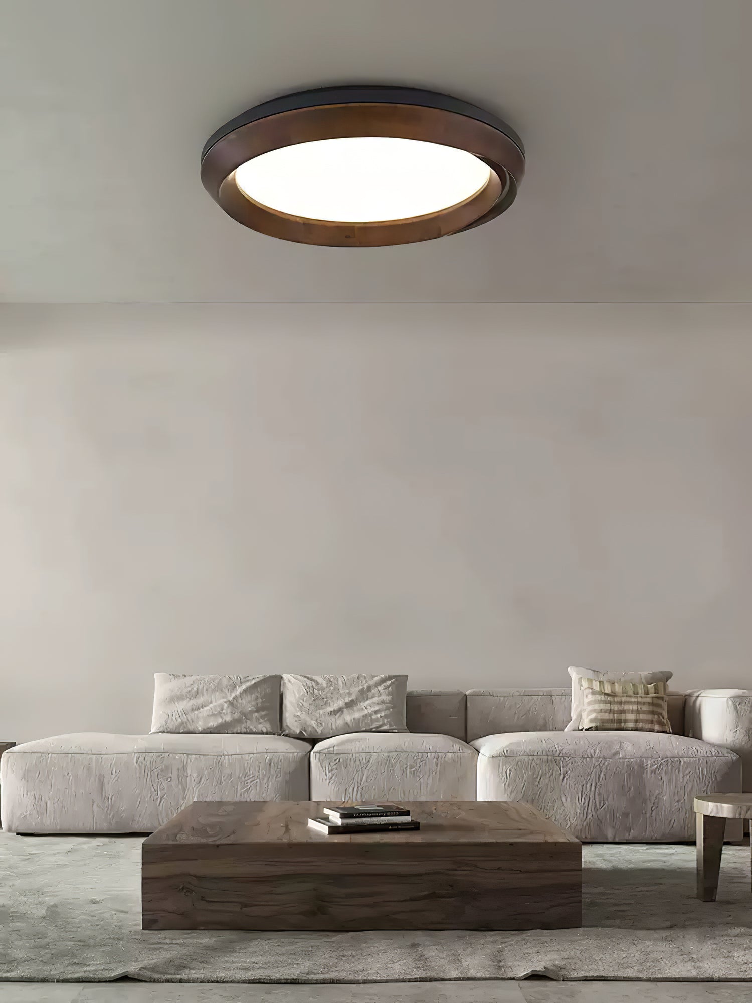 Aurdoreth Modern Minimalistisch Ripple Holz Deckenleuchte-Letslighting