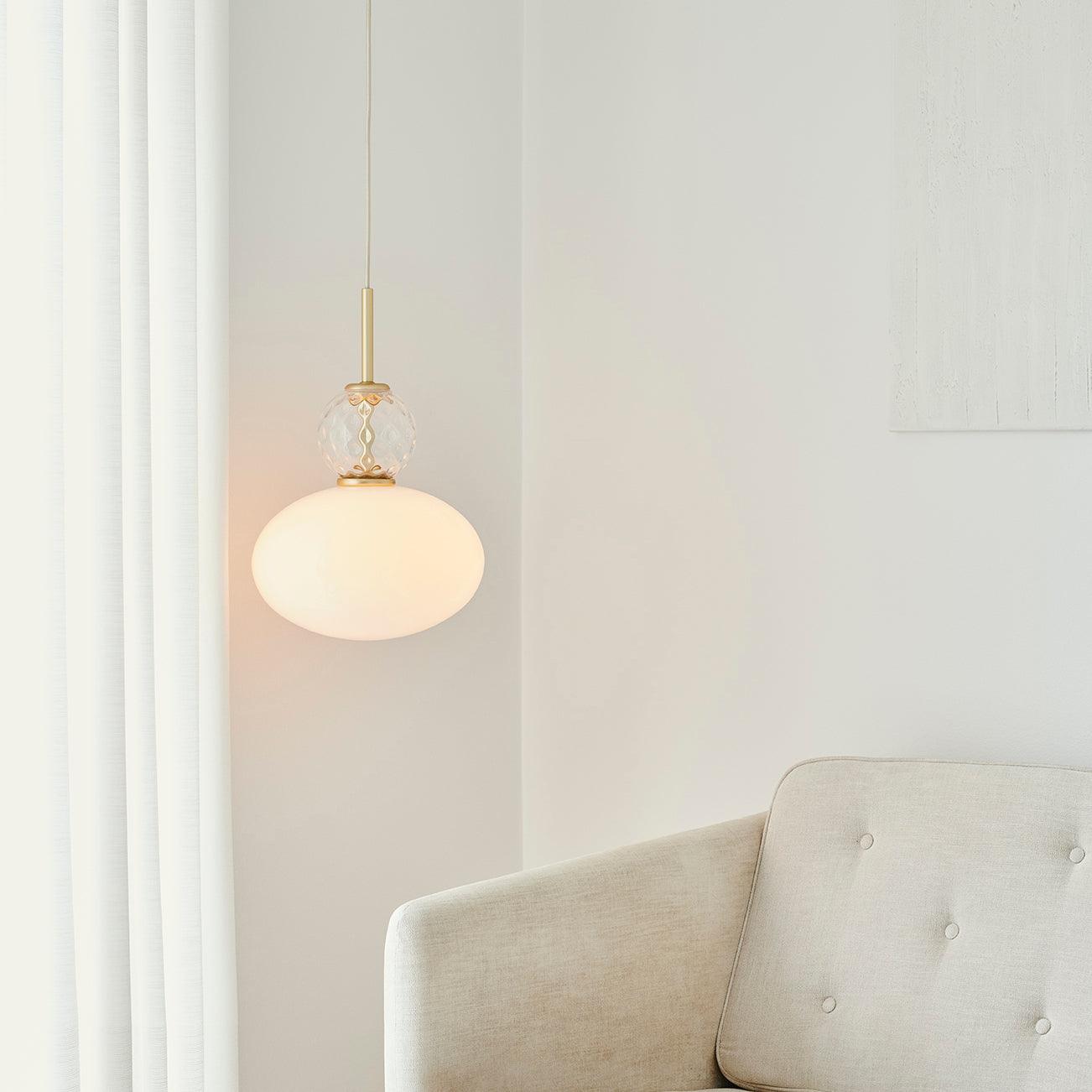 Orbelin Pendelleuchte Modern Mattglas Und Messing-Letslighting
