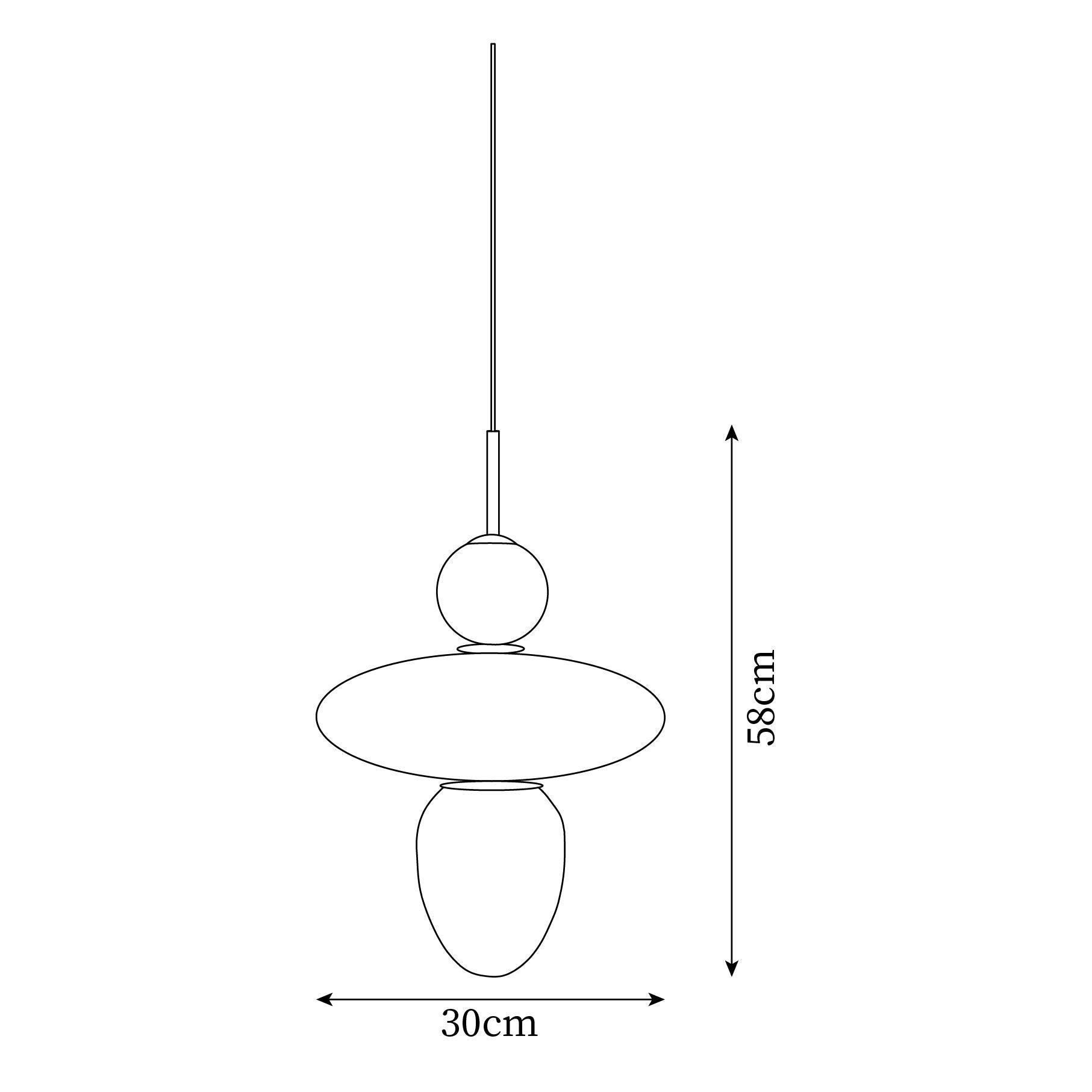 Orbelin Pendelleuchte Modern Mattglas Und Messing-Letslighting