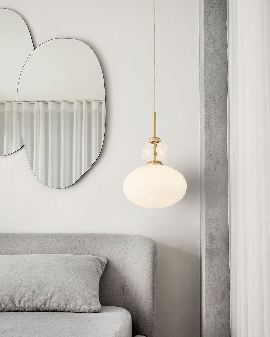 Orbelin Pendelleuchte Modern Mattglas Und Messing-Letslighting