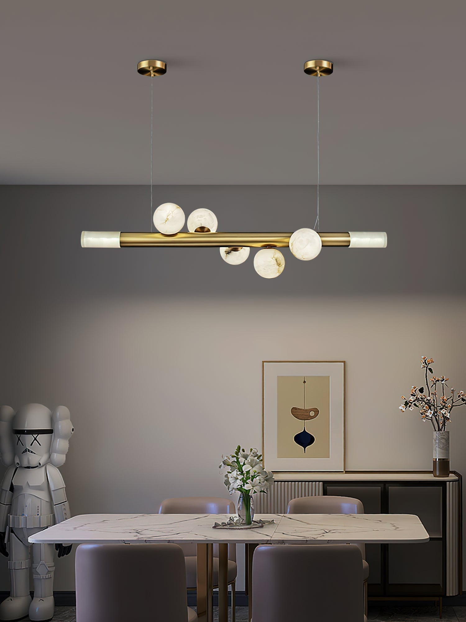 Avaros Modern Minimalist Alabaster Pendant Light - Letslighting