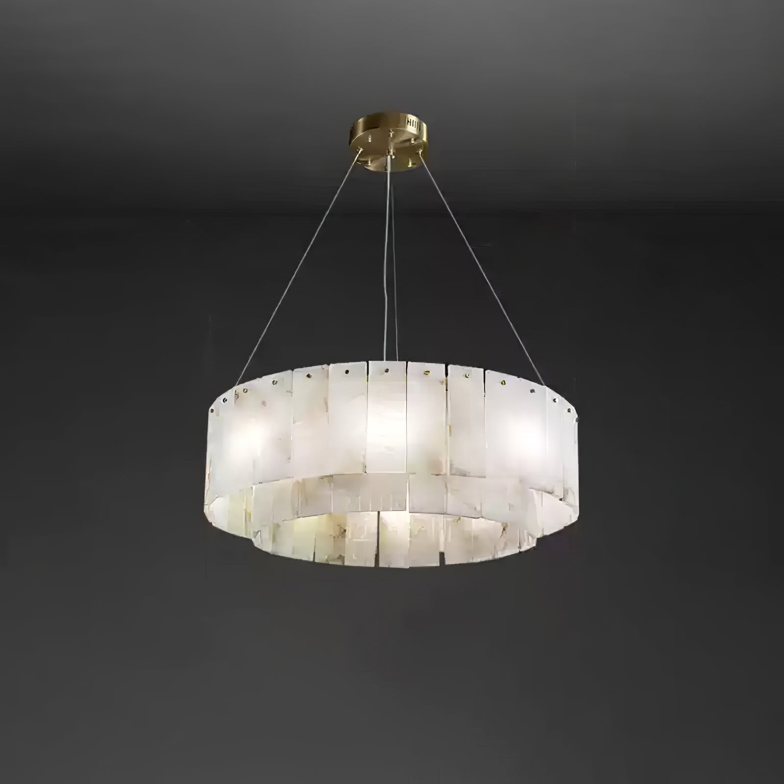 Zelaean Alabaster Round Pendant Light - Neutralighting