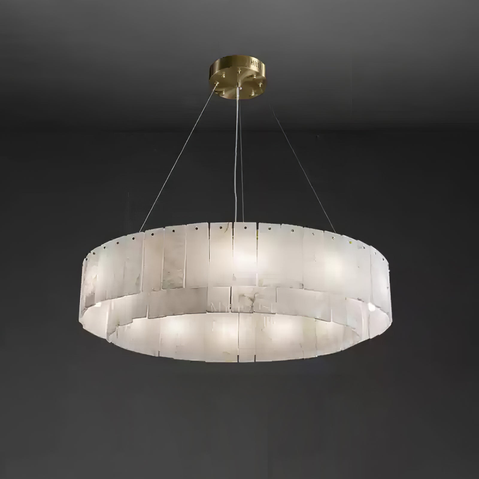 Zelaean Alabaster Round Pendant Light - Neutralighting