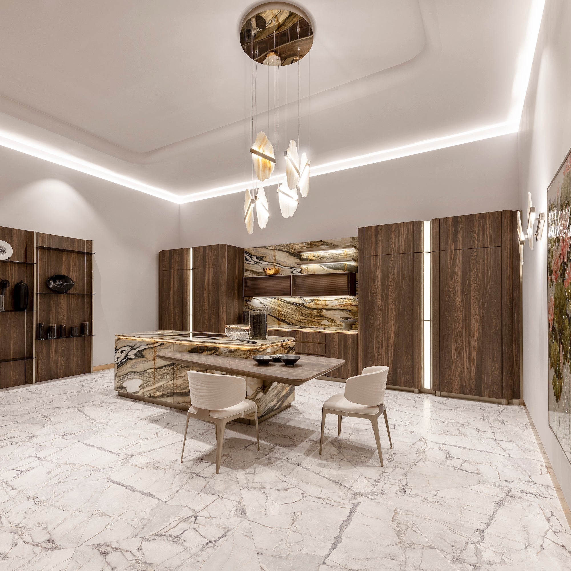 Olraeos Elegance Rock Jade Kronleuchter-Letslighting