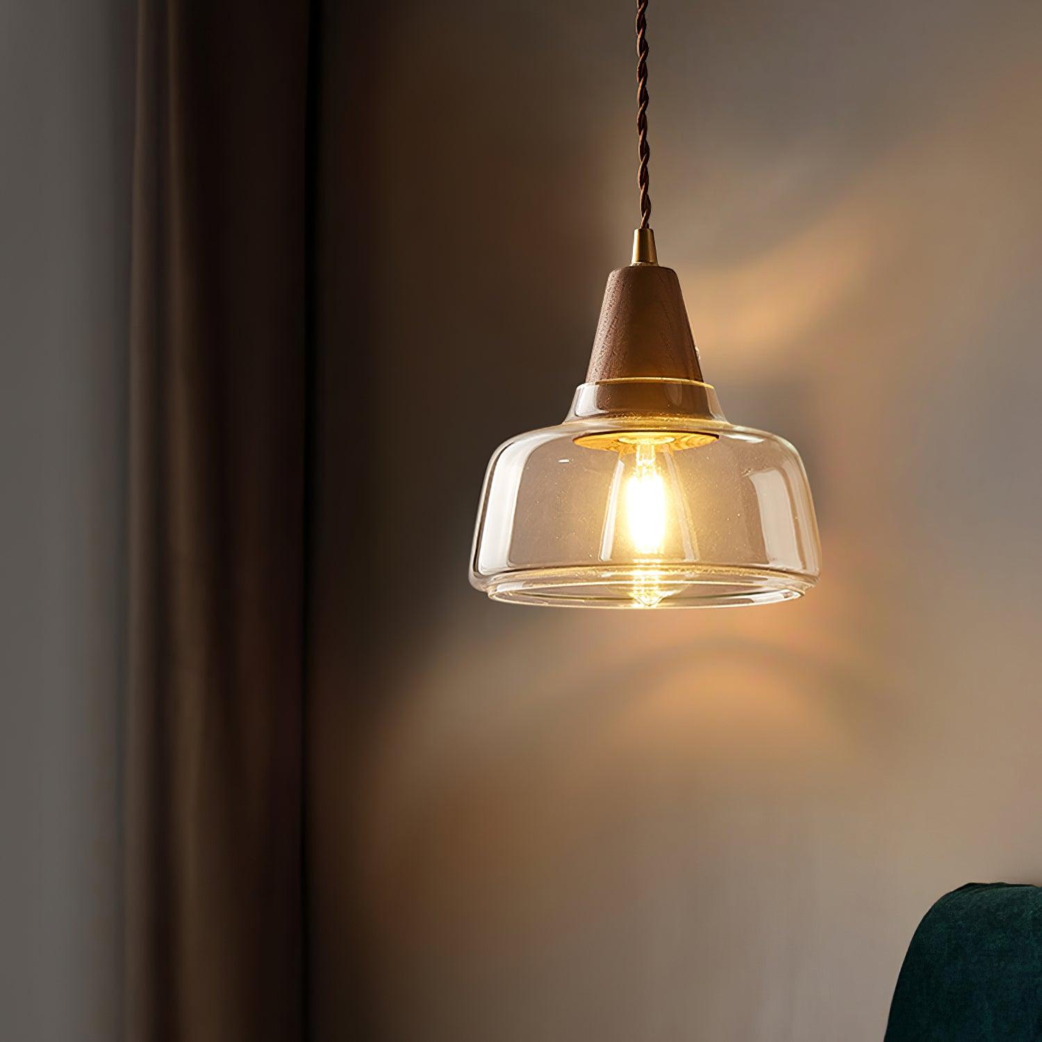 York Moderne Wandleuchte aus Bernsteinfarbenem Glas-Letslighting