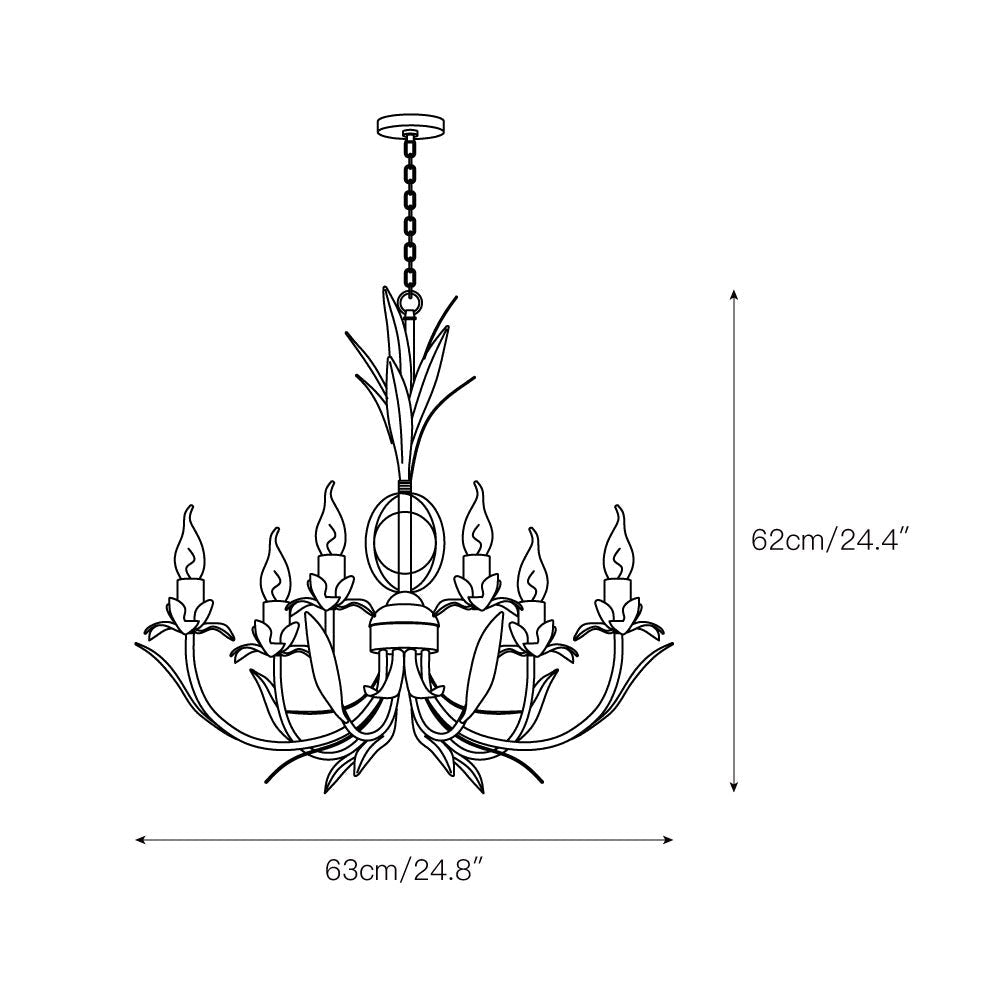 Zamarir Industrieller Vintage Kronleuchter mit 6 Leuchten-Letslighting