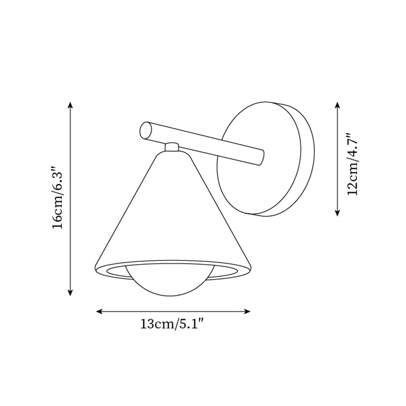 Riita Wall Lamp triangular cone-shaped travertine - Letslighting