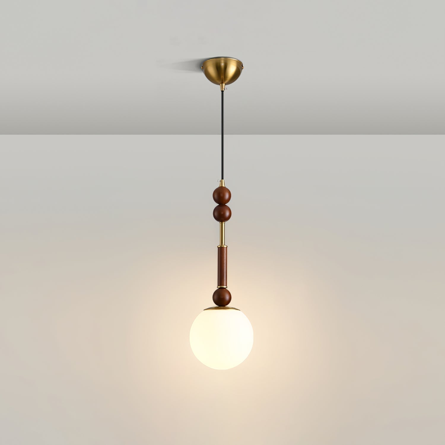 Halo Bernstein Glanz Vintage Holz Pendelleuchte-Letslighting