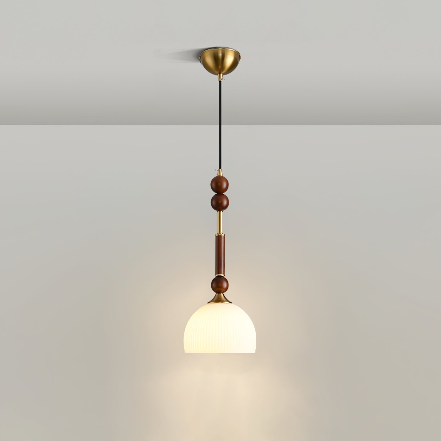 Halo Bernstein Glanz Vintage Holz Pendelleuchte-Letslighting