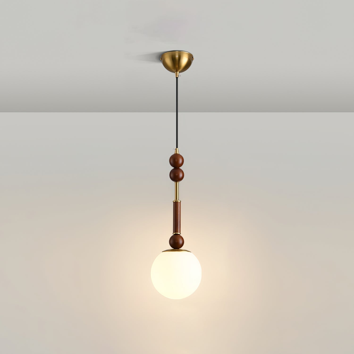 Halo Bernstein Glanz Vintage Holz Pendelleuchte-Letslighting