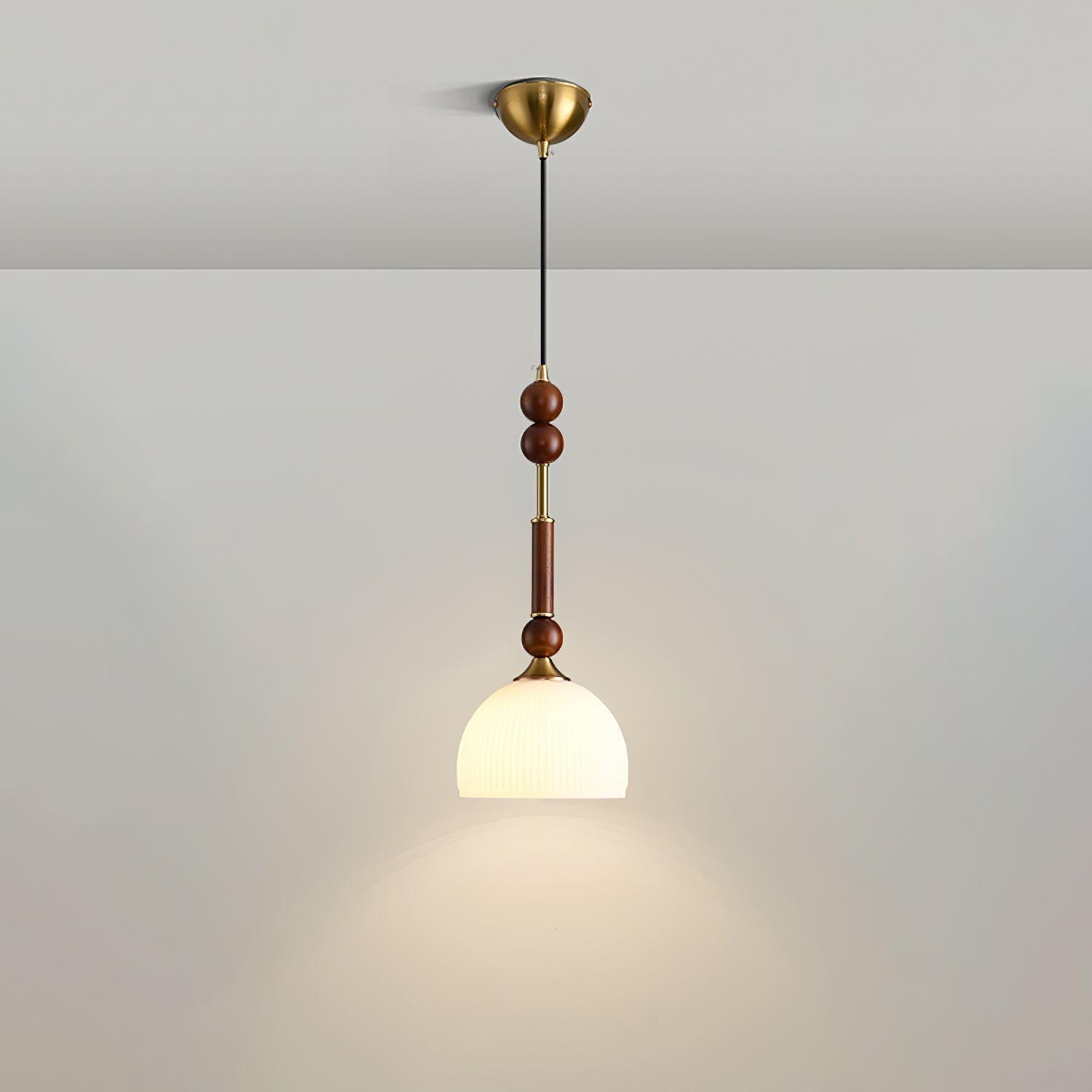 Halo Bernstein Glanz Vintage Holz Pendelleuchte-Letslighting