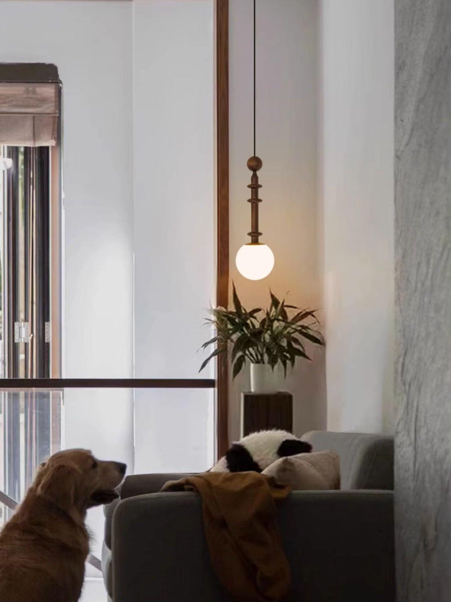 Vesera Industrielle Pendelleuchte aus Holz-Letslighting