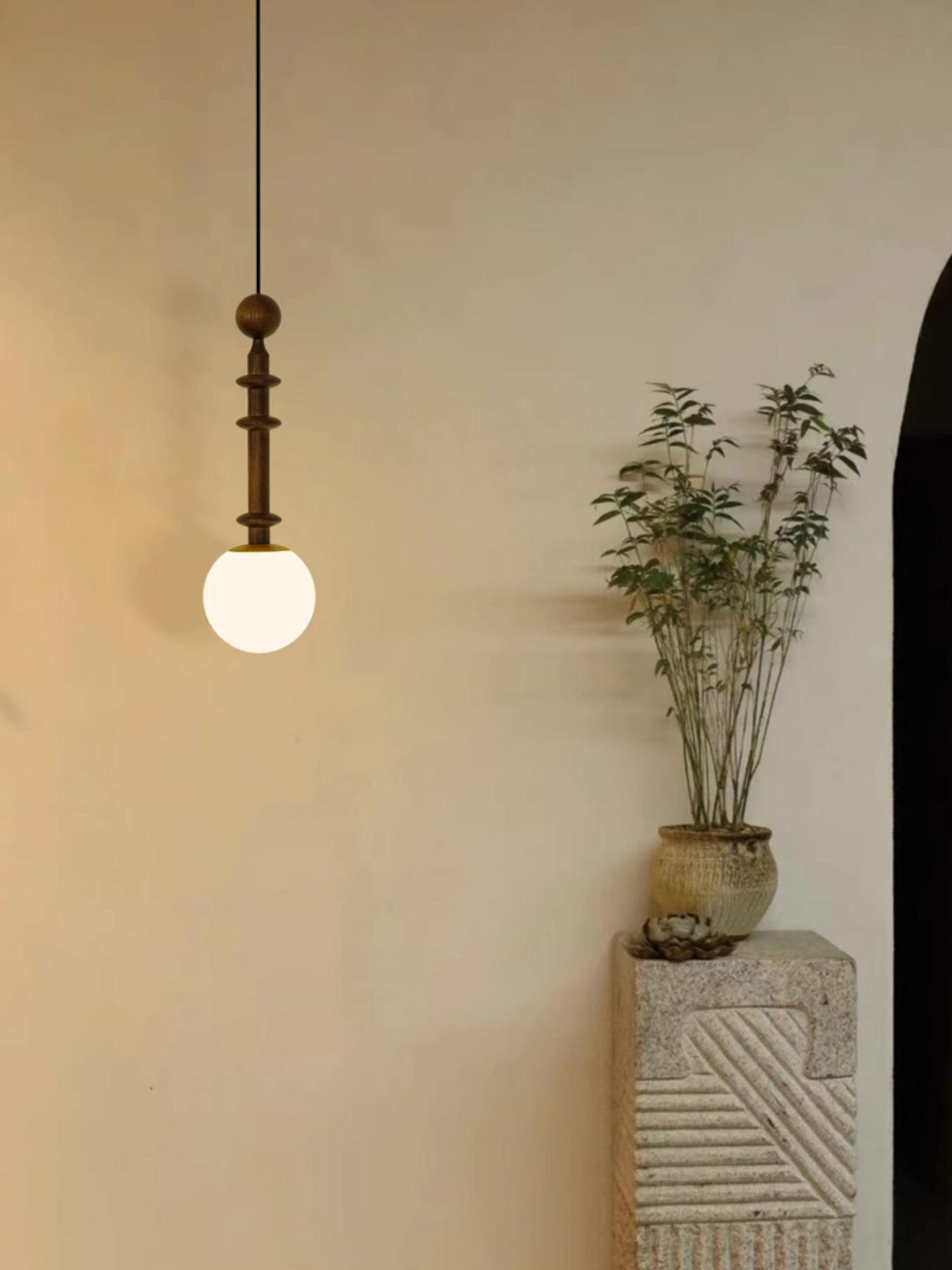 Vesera Industrielle Pendelleuchte aus Holz-Letslighting