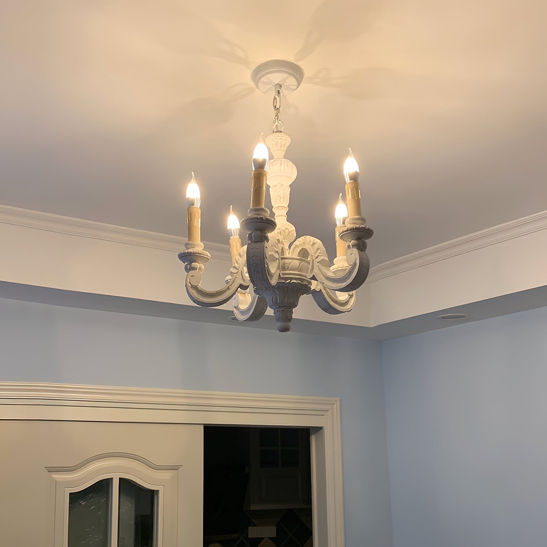 Olrinila Römischer Vintage-Holz-Kronleuchter-Letslighting