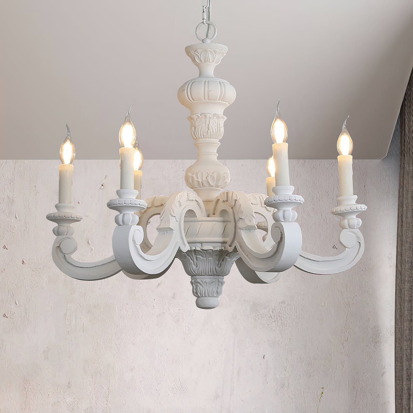 Olrinila Römischer Vintage-Holz-Kronleuchter-Letslighting