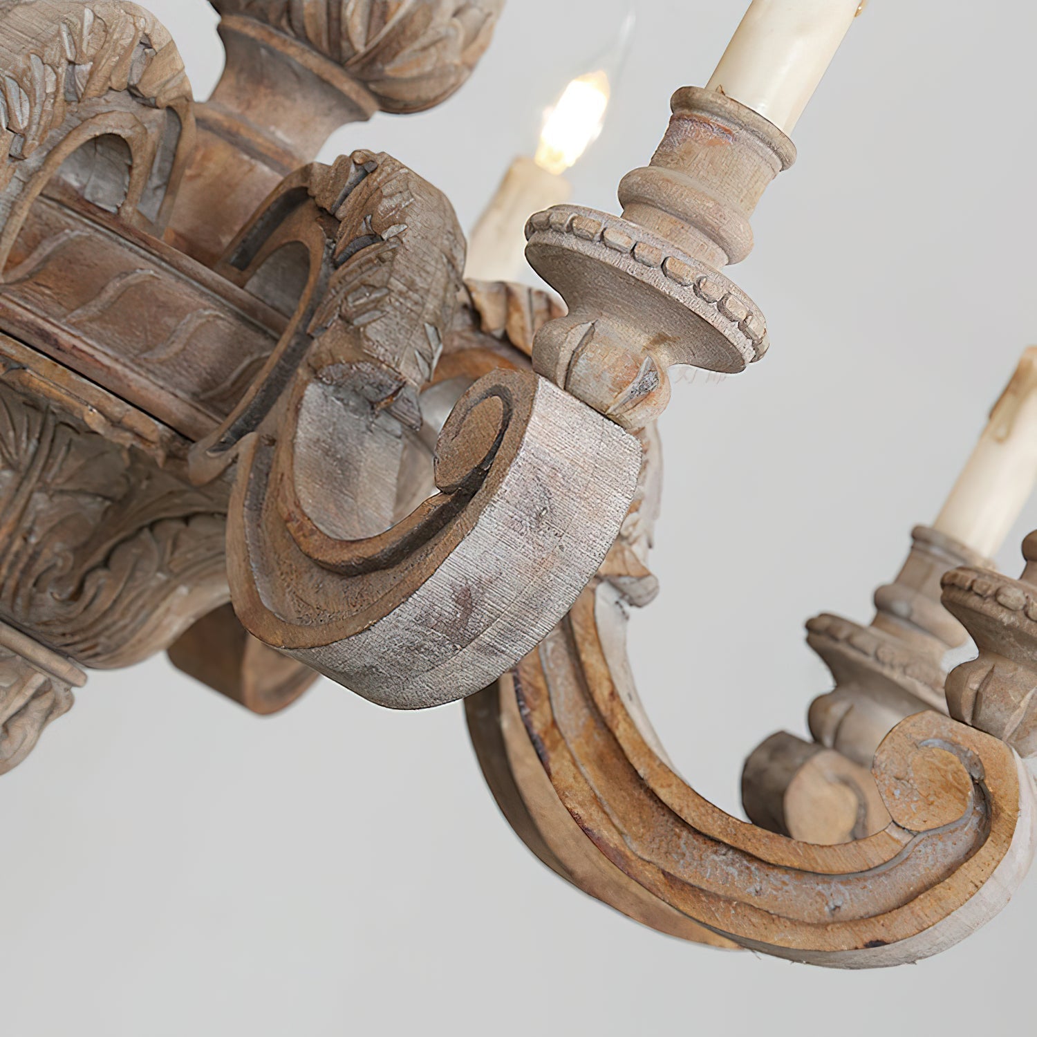 Olrinila Römischer Vintage-Holz-Kronleuchter-Letslighting