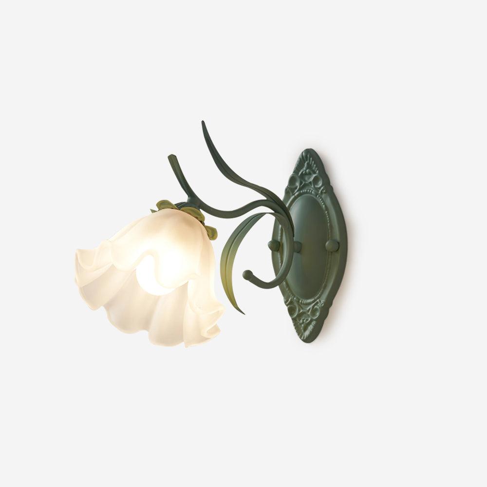 Tyler Vintage Wandleuchte aus Glas mit Blumenmuster-Letslighting