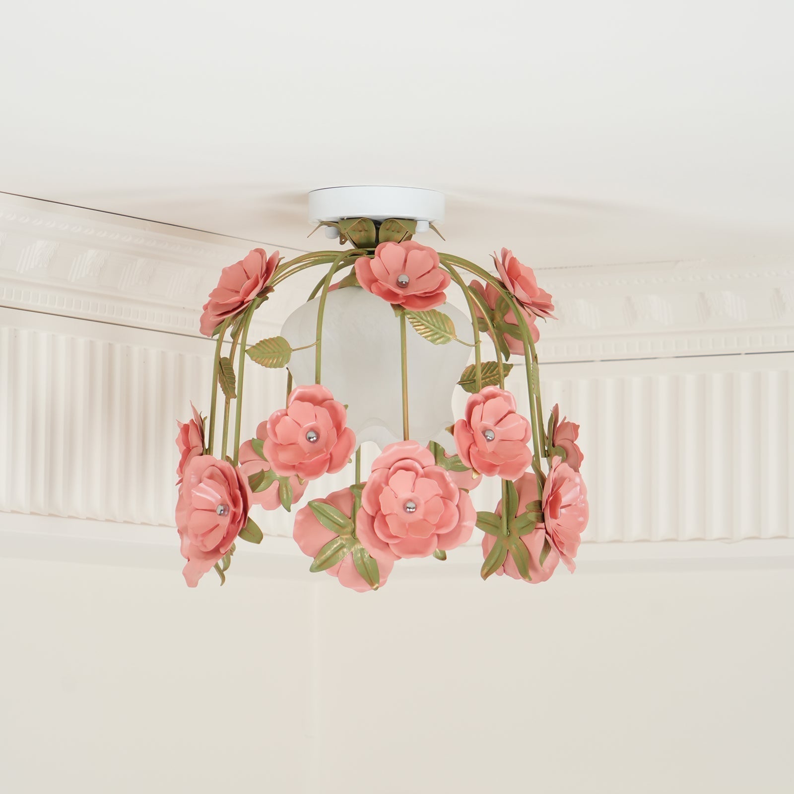 Deckenleuchte Metall Baldachin Blume Blüte Romantisch-Letslighting
